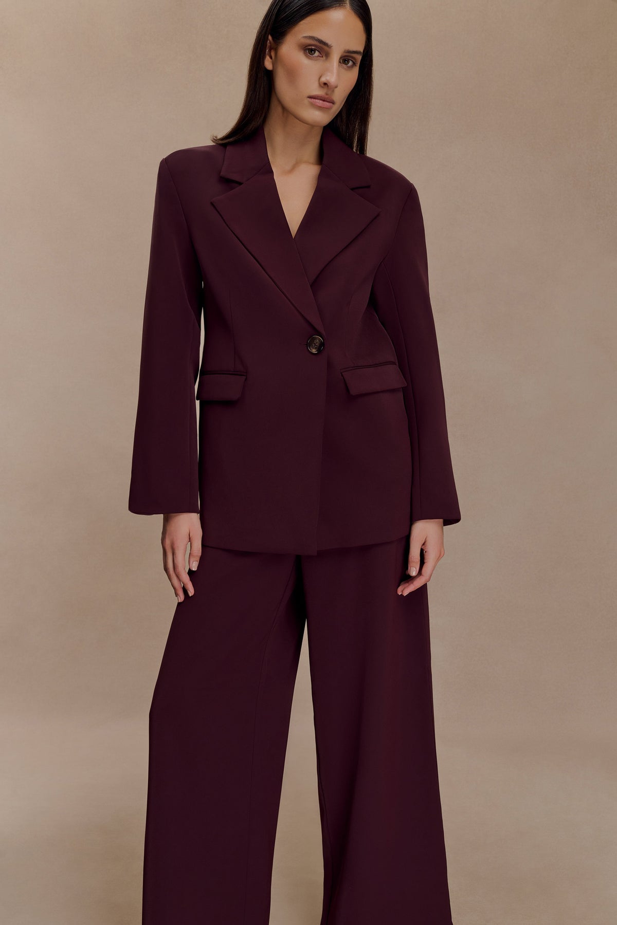 Mateo Oversized Blazer - Mahogany