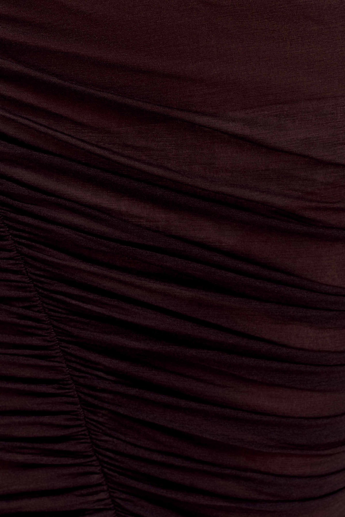 Matilda Ruched Mesh Maxi Skirt - Chocolate