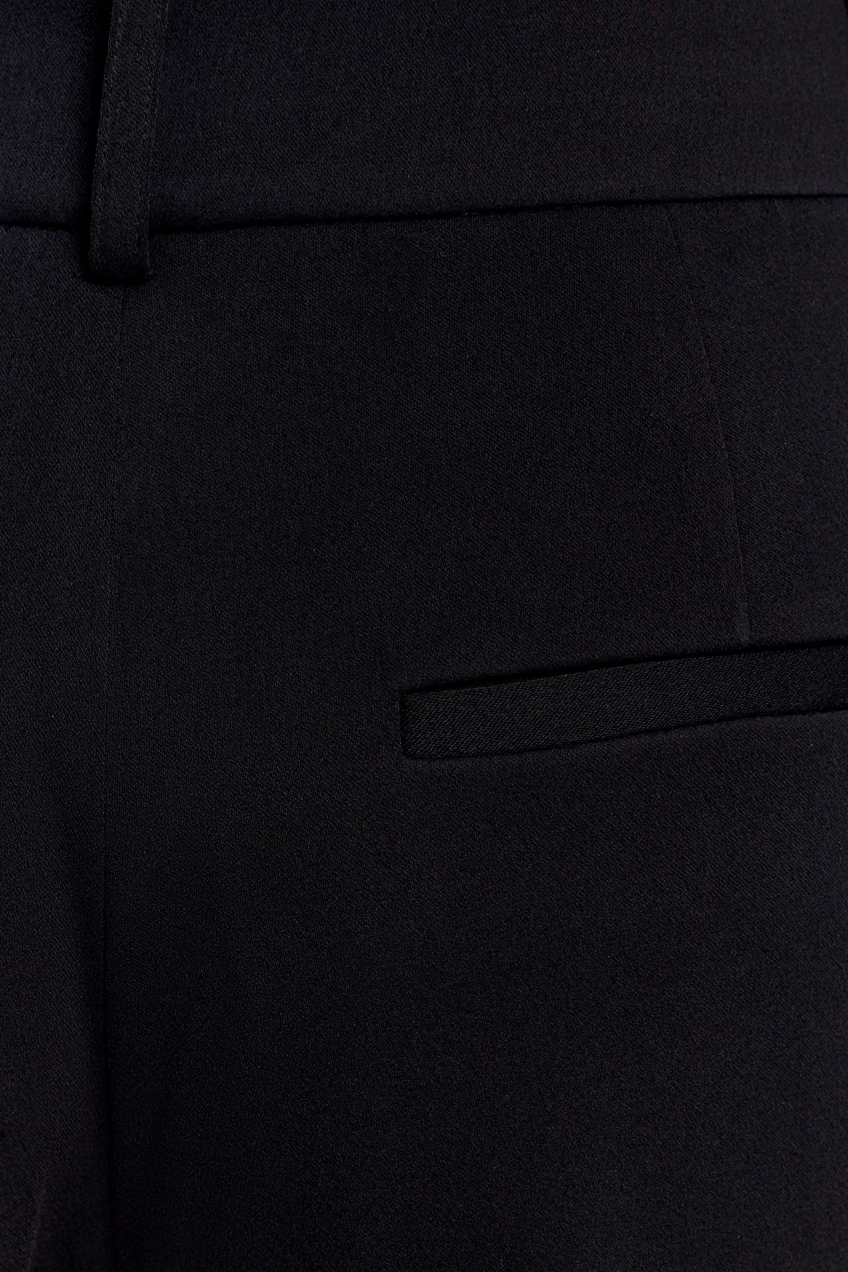 Fatima Satin Straight Leg Pant - Black
