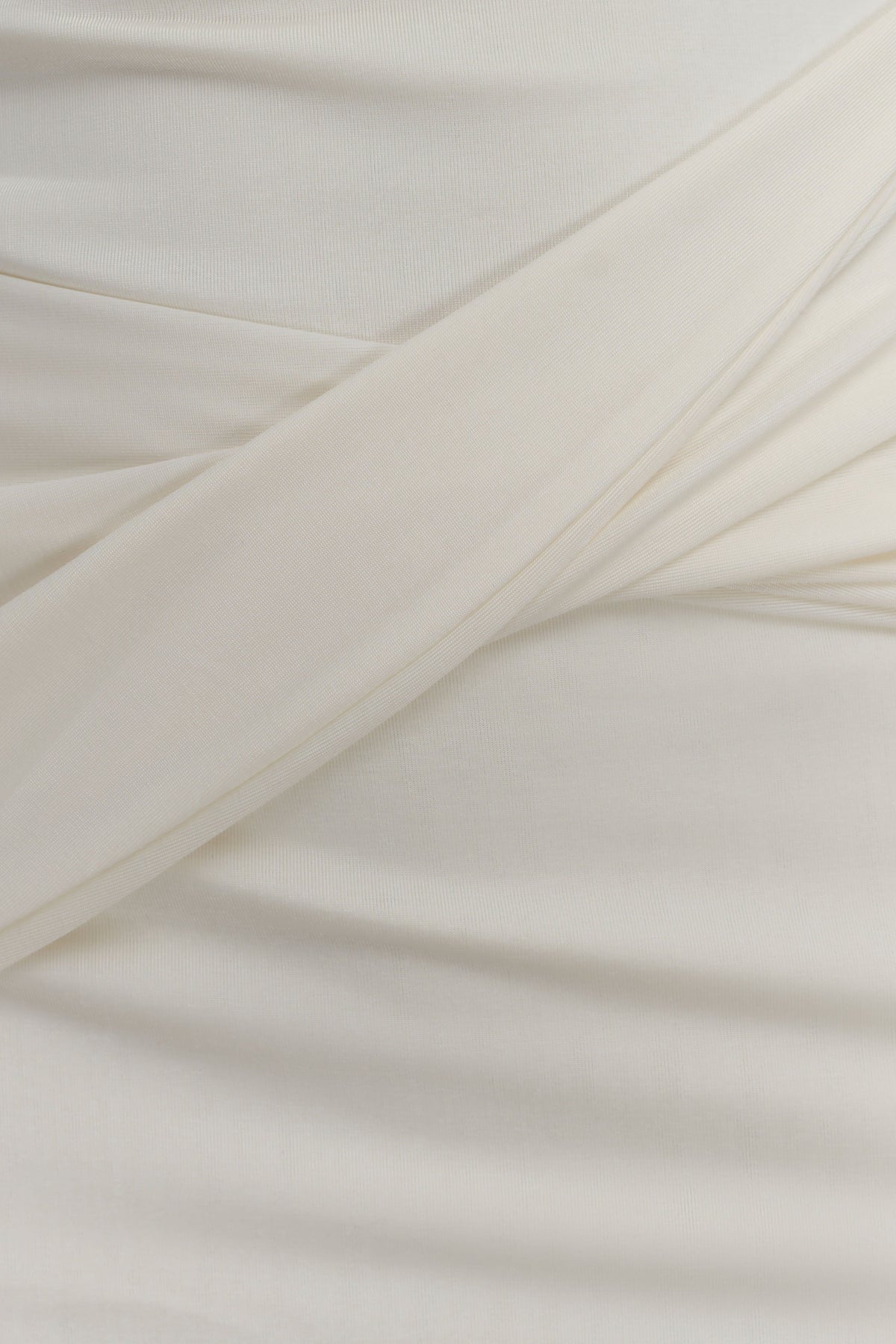 Henley Slinky Drape Mini Dress - Ivory