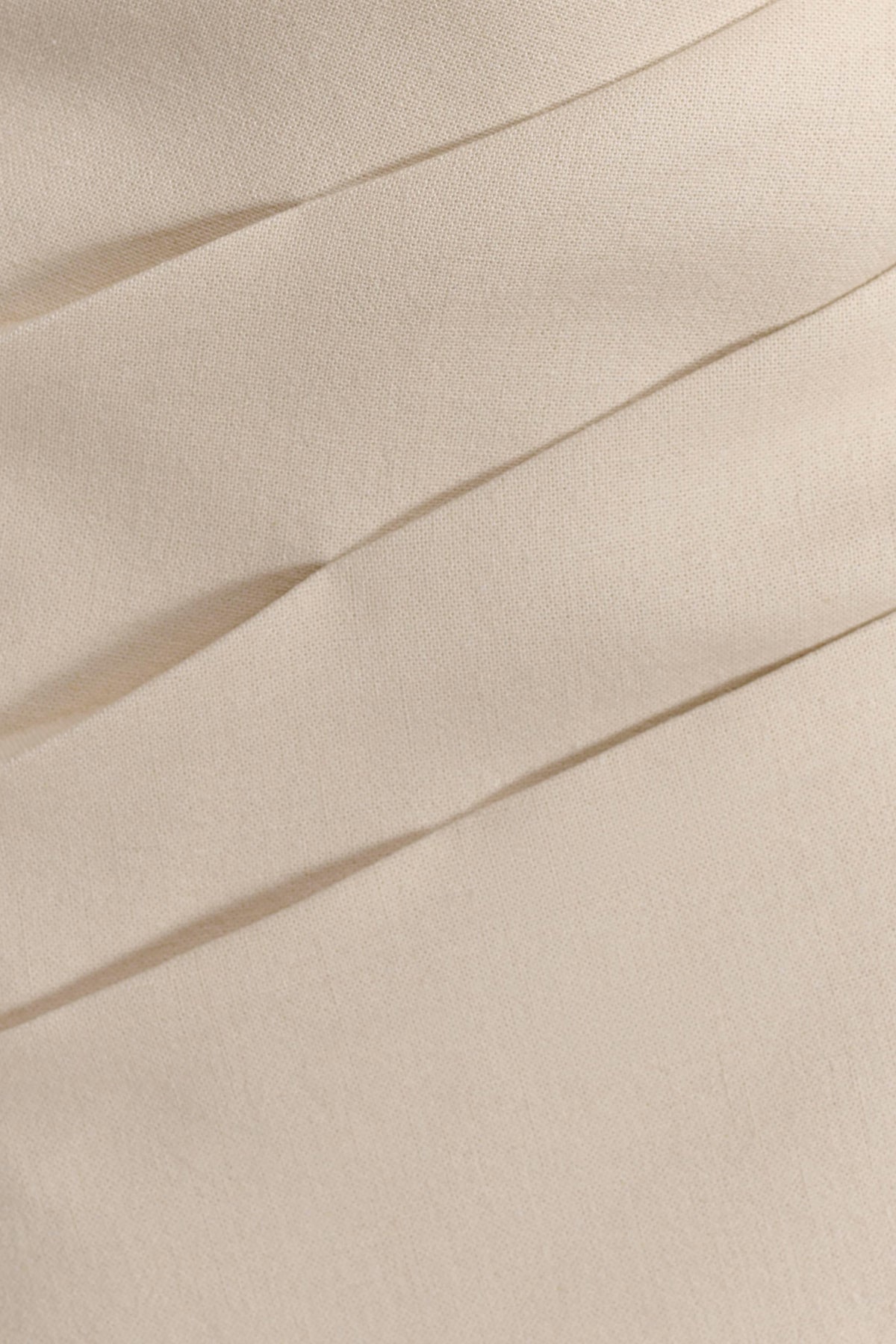 Helena One Shoulder Linen Mini Dress - Natural Beige