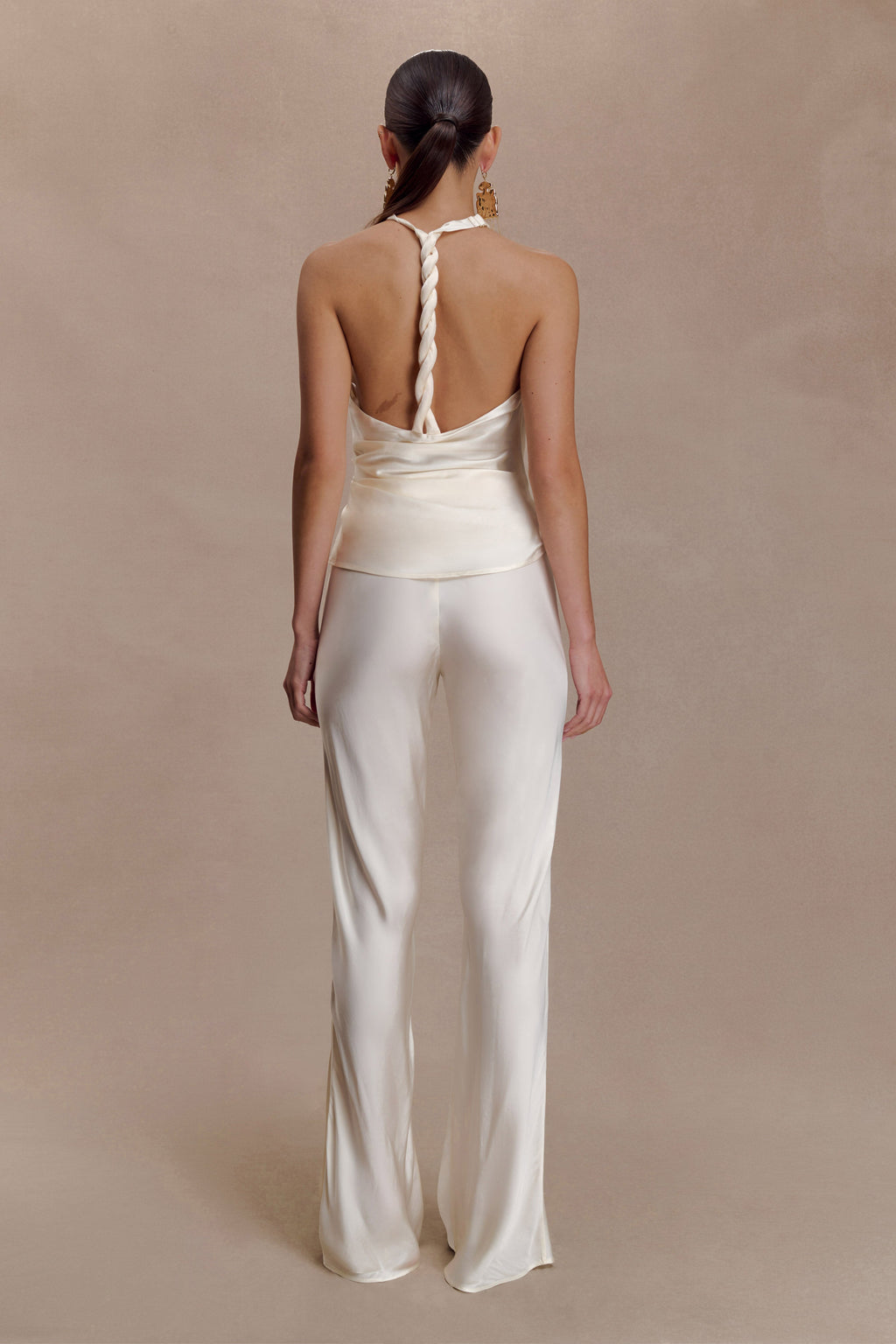 Bianca Satin Pants - Ivory