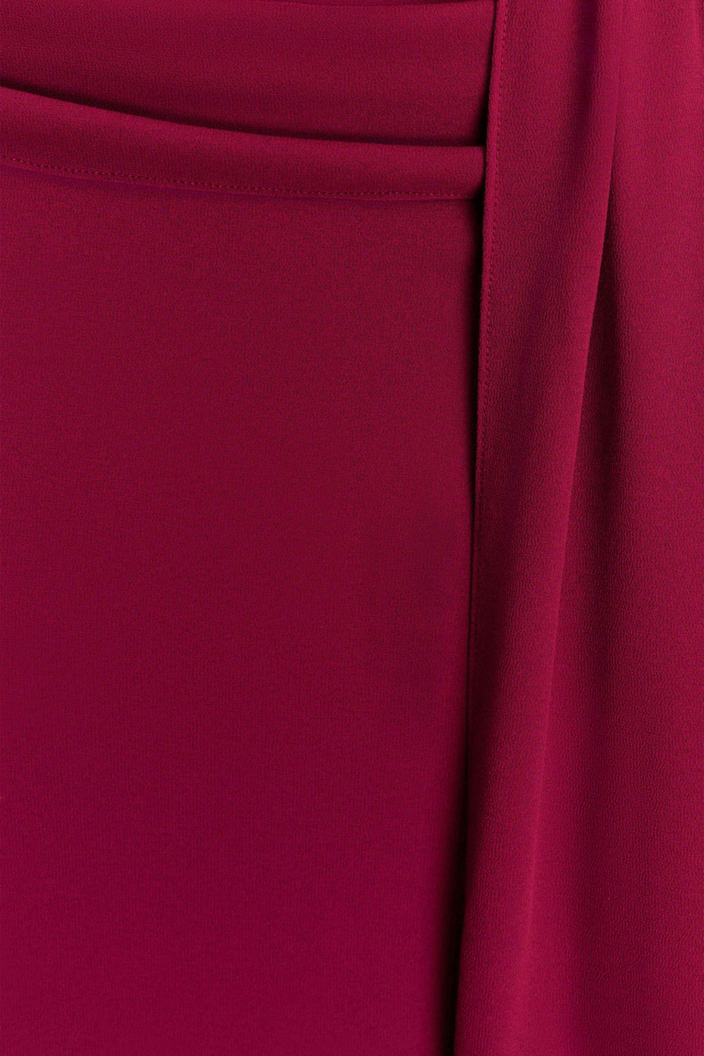 Celina Chiffon Halter Top With Hardware - Cherry Red