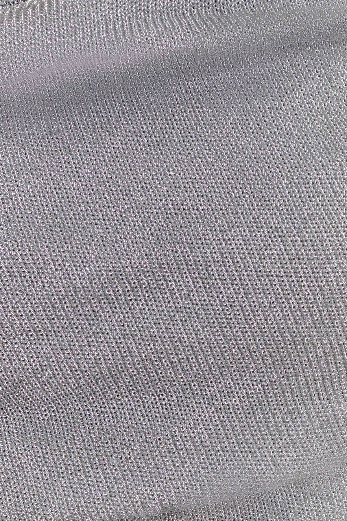 Corah Lurex Drape Knit Top - Silver