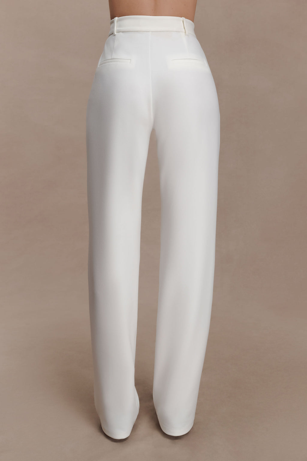 Maude Crepe Straight Leg Pants - Ivory