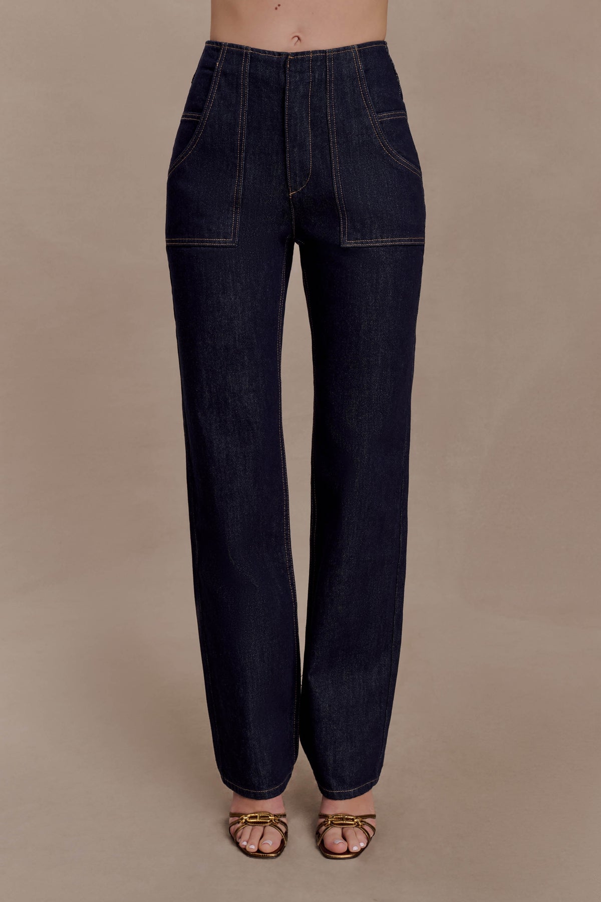 Clarrissa High Rise Jeans - Washed Indigo Blue
