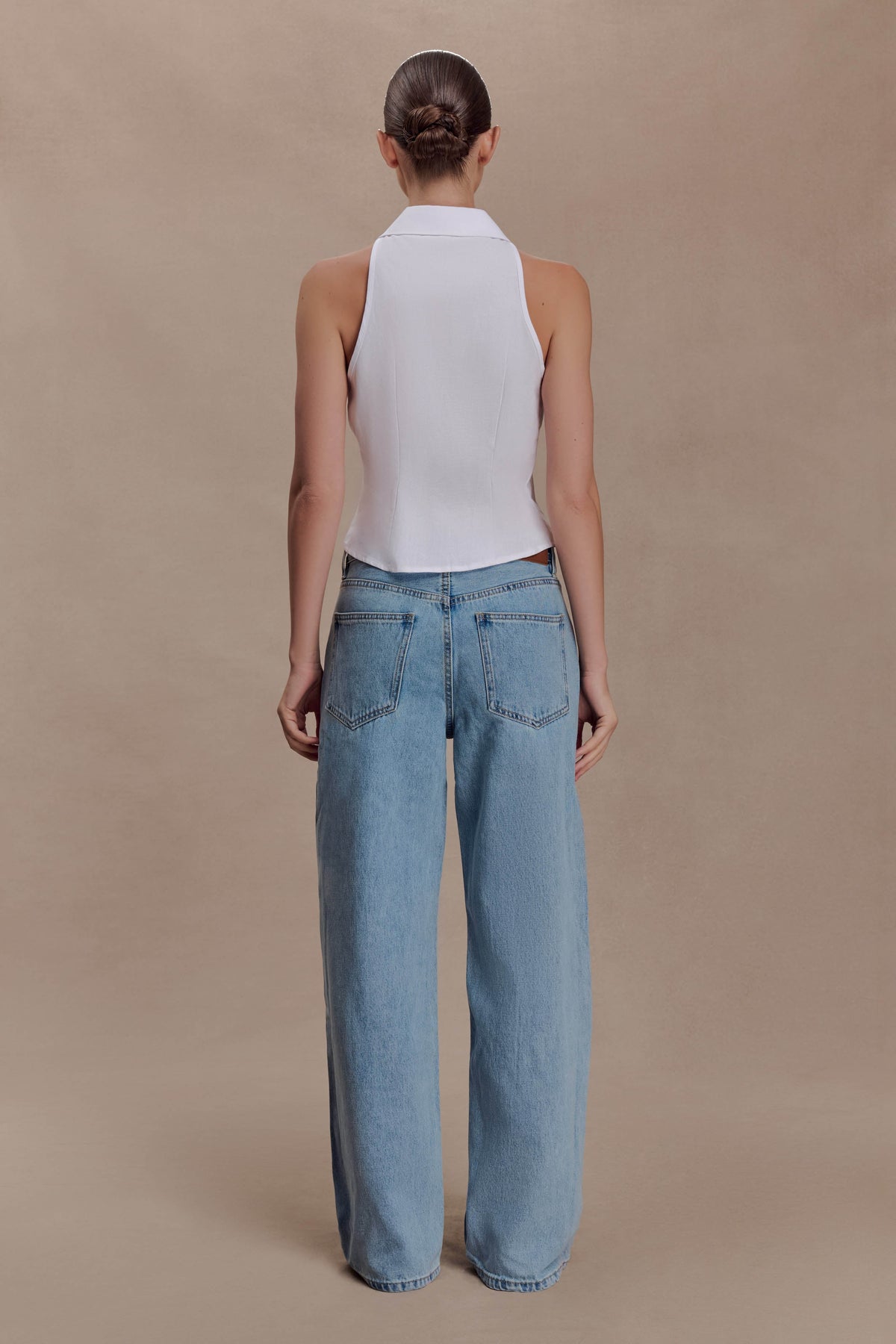 Scout Sleeveless Linen Shirt - White
