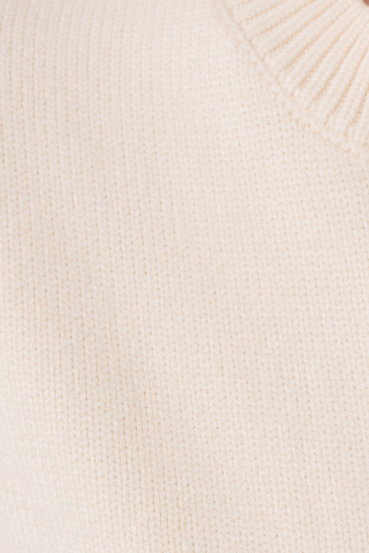 Lara Knit Cardigan With Scarf - Ivory