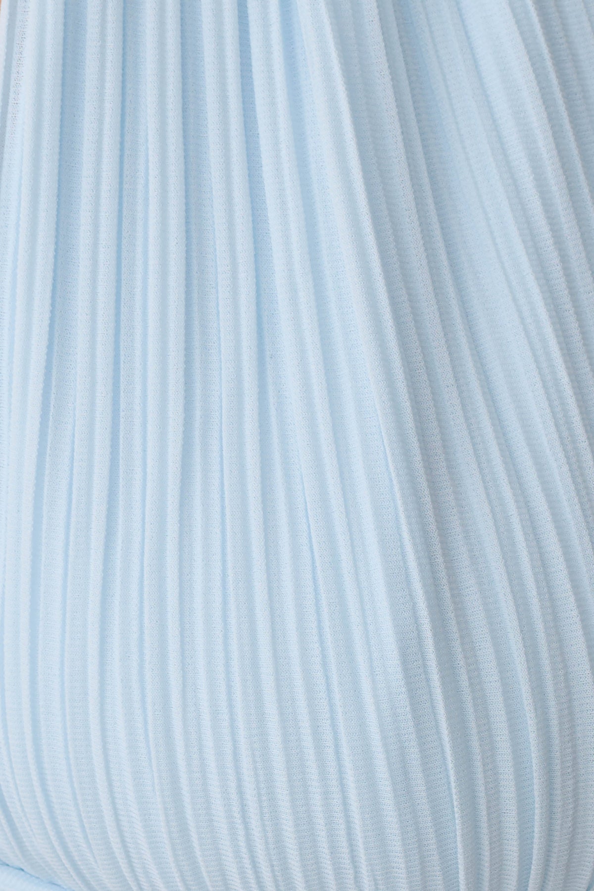 Amaris Sleeveless Plisse Halter Top - Pale Blue