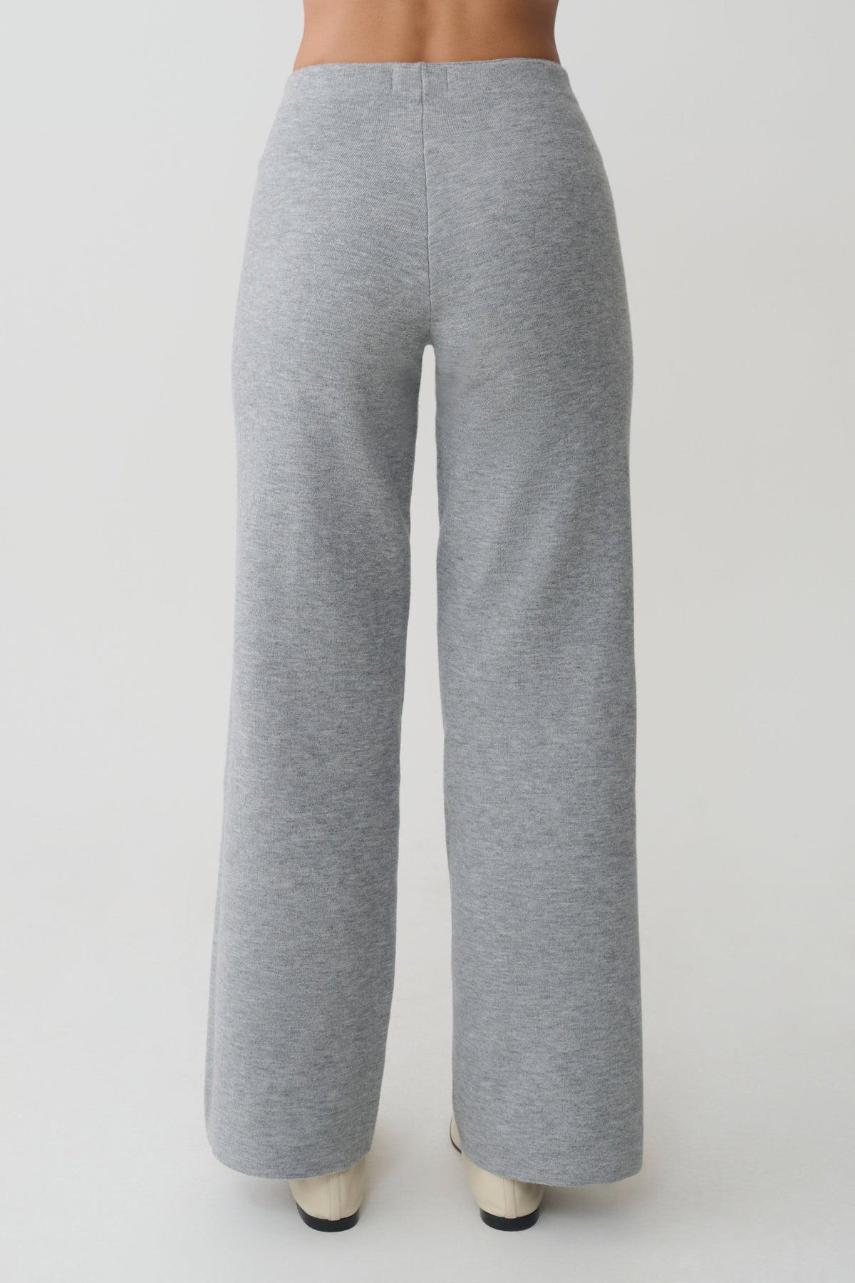 Kerrymae Straight Leg Knit Pants - Grey Marle