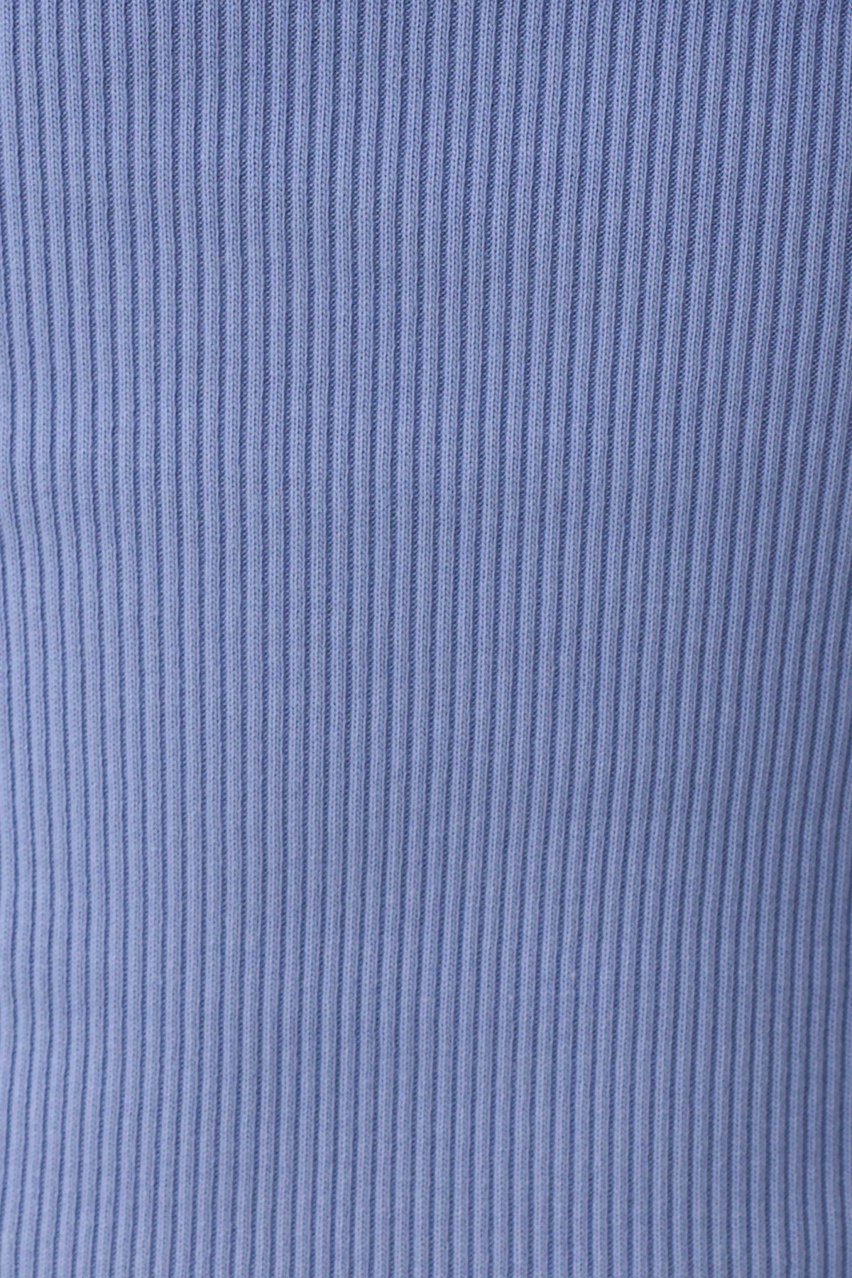 Aisling Ribbed Square Neck Sleeveless Top - Cornflower Blue