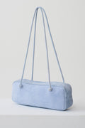 Mia Barrel Bag - Pale Blue Suede