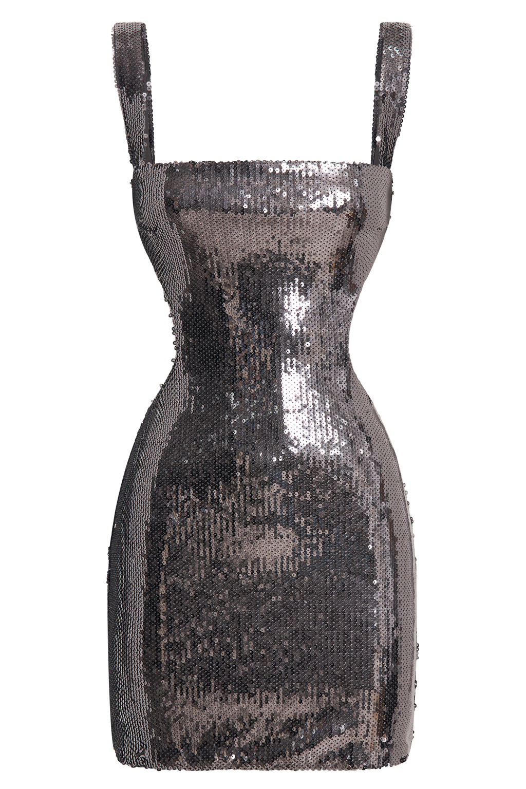 Adoria Sequin Cut Out Mini Dress - Charcoal