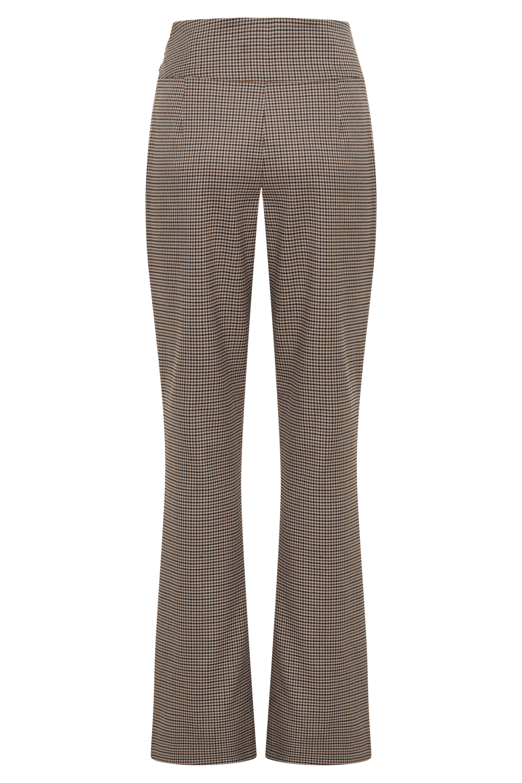 Sweeney Mid Rise Buckle Straight Leg Pant - Tan Check