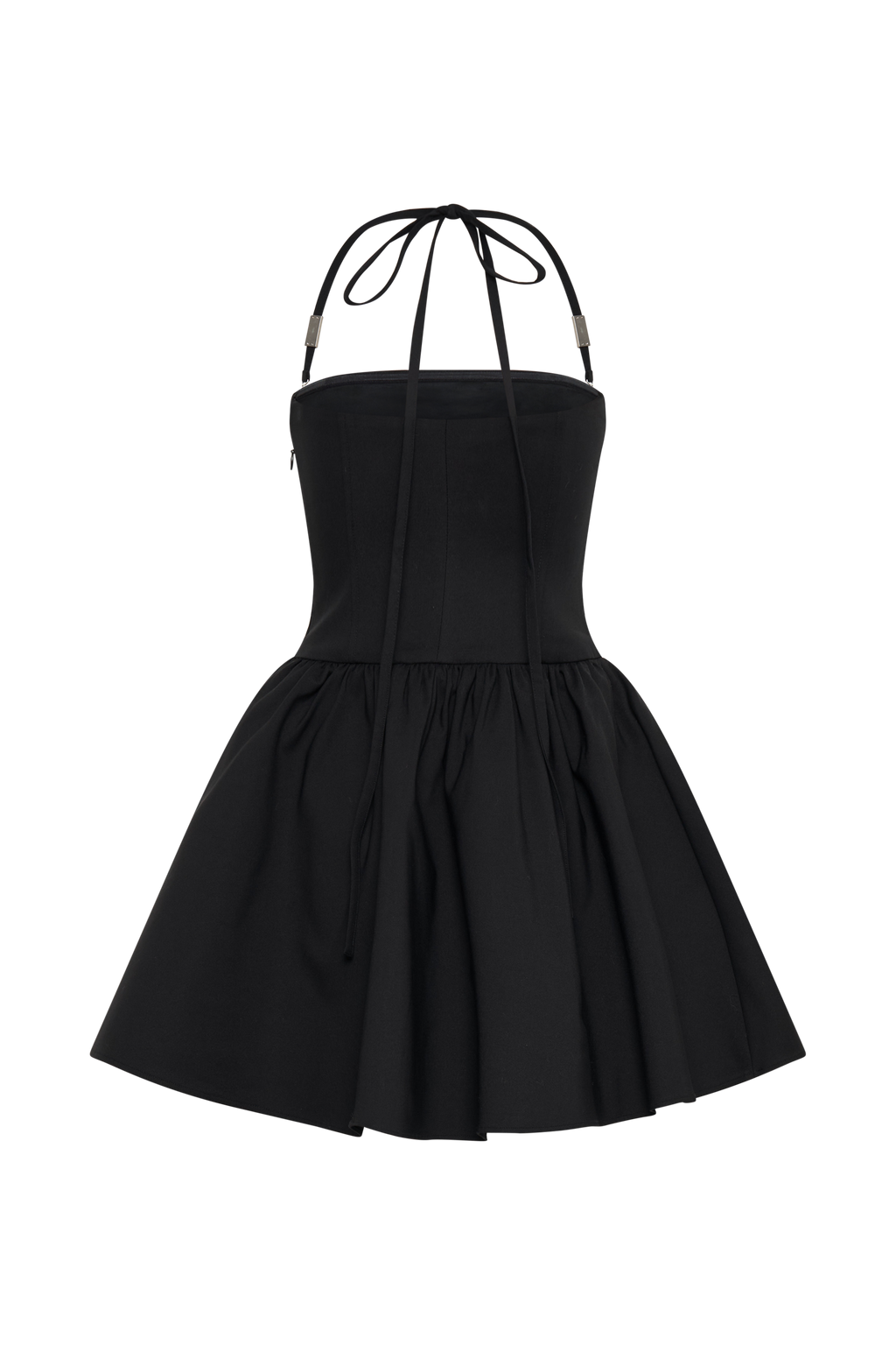 Ruby Halter Mini Dress - Black