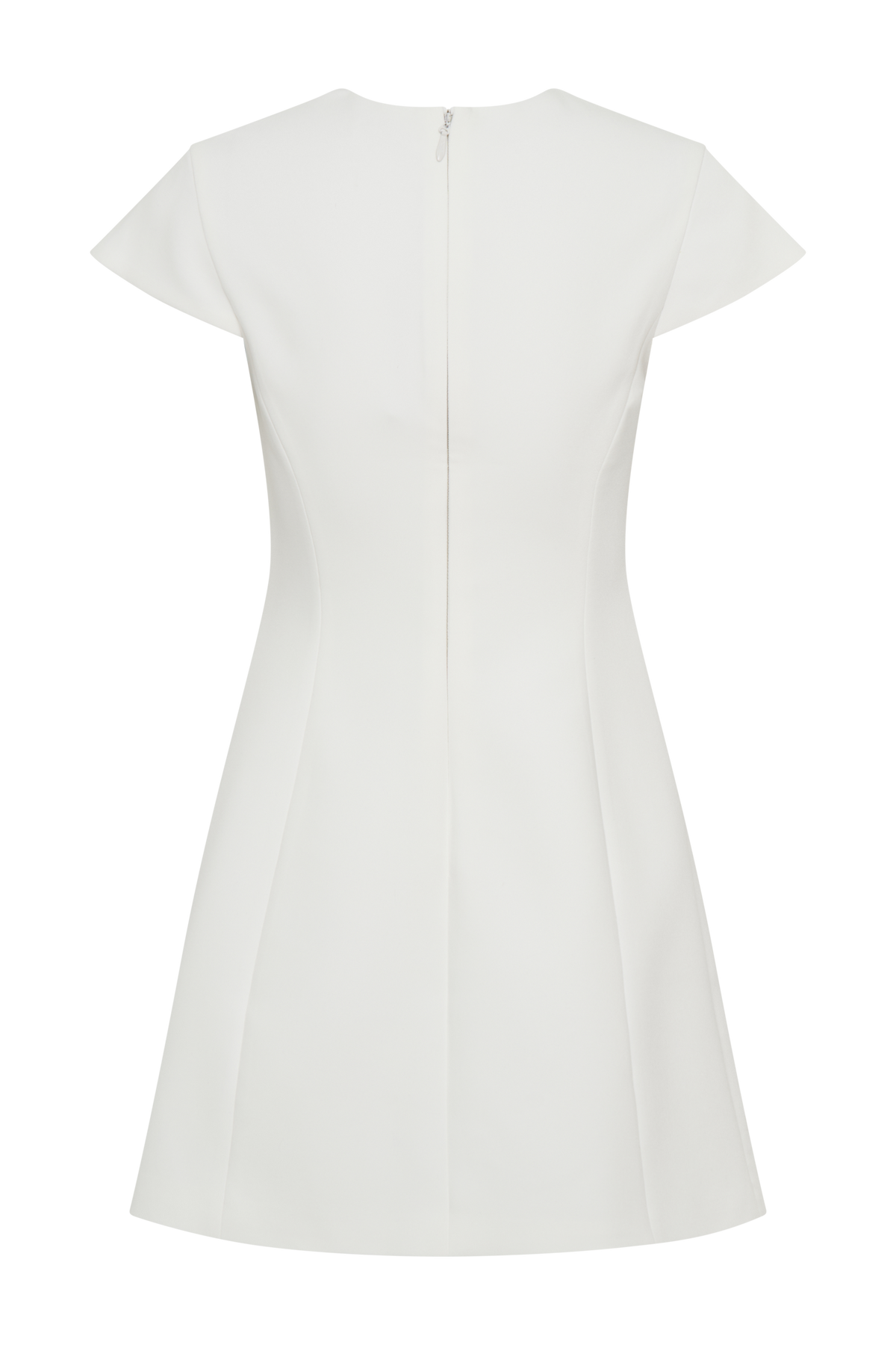 Remi Suiting Mini Dress With Floral Hardware - White