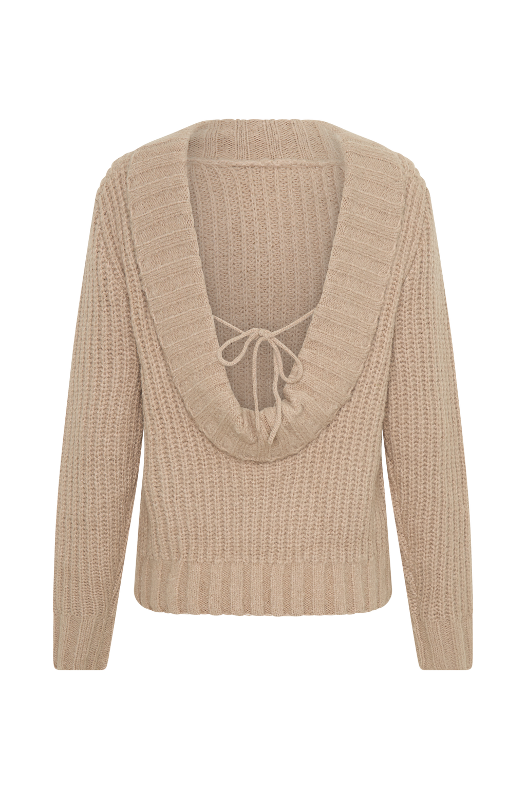 Candice Oversized Low Back Knit Jumper - Stone Marle