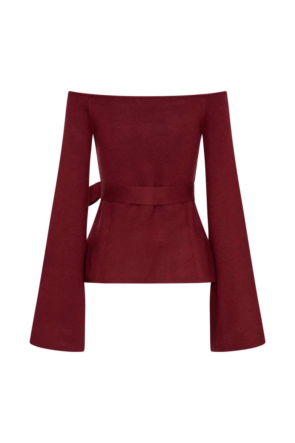 Kyle Off Shoulder Knit Top - Cherry Red
