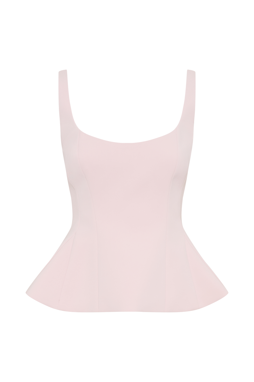 Korrie Suiting Peplum Top - Powder Pink