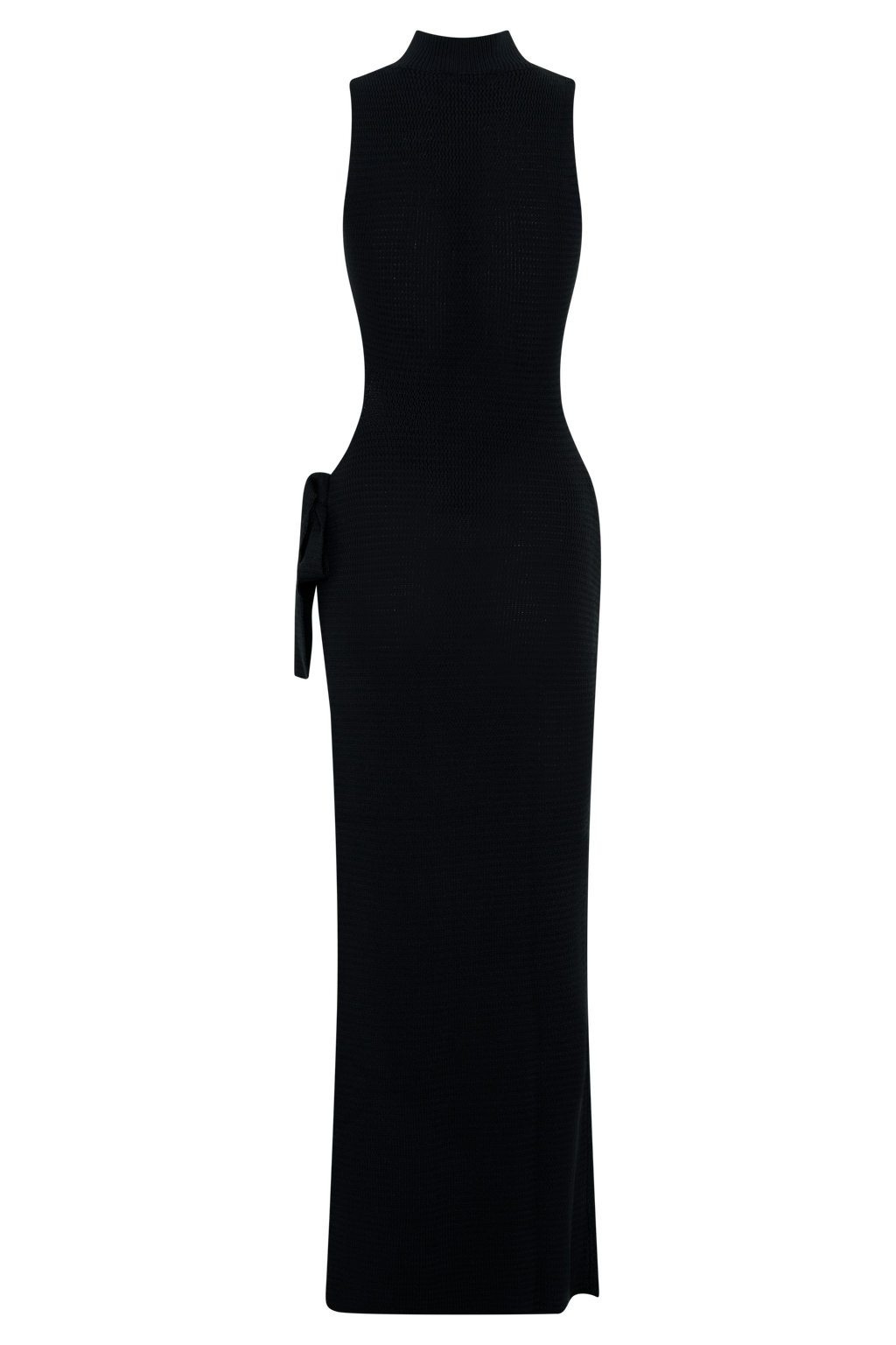 Stephanie Cut Out Knit Maxi Dress - Black