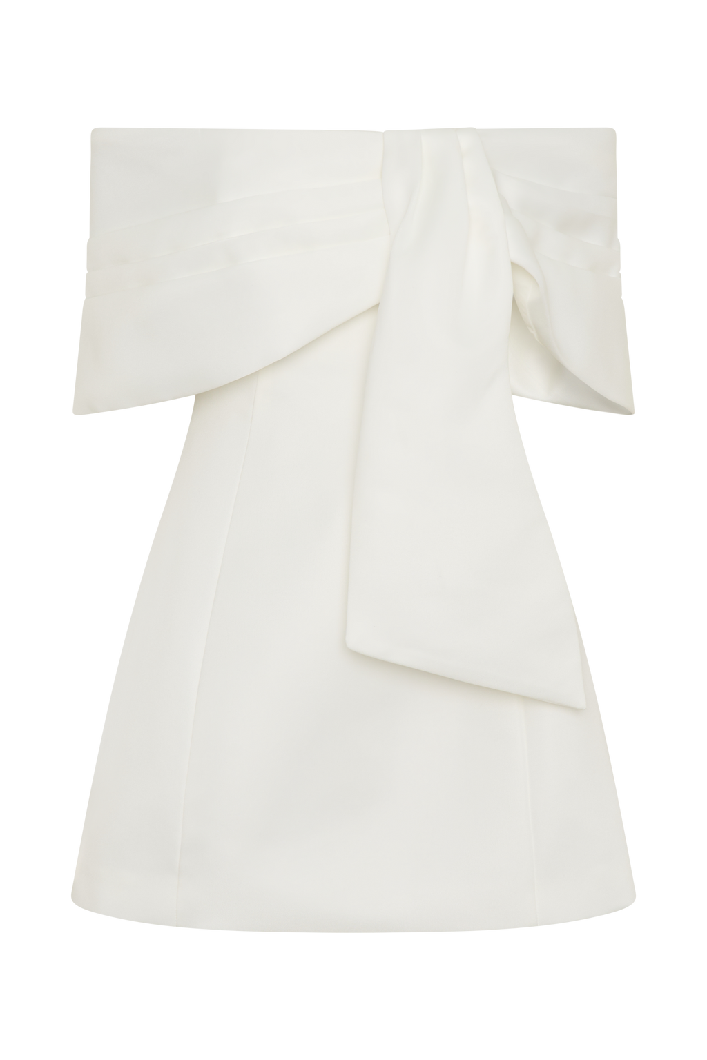 Gloria Mini Off Shoulder Drape Dress - White
