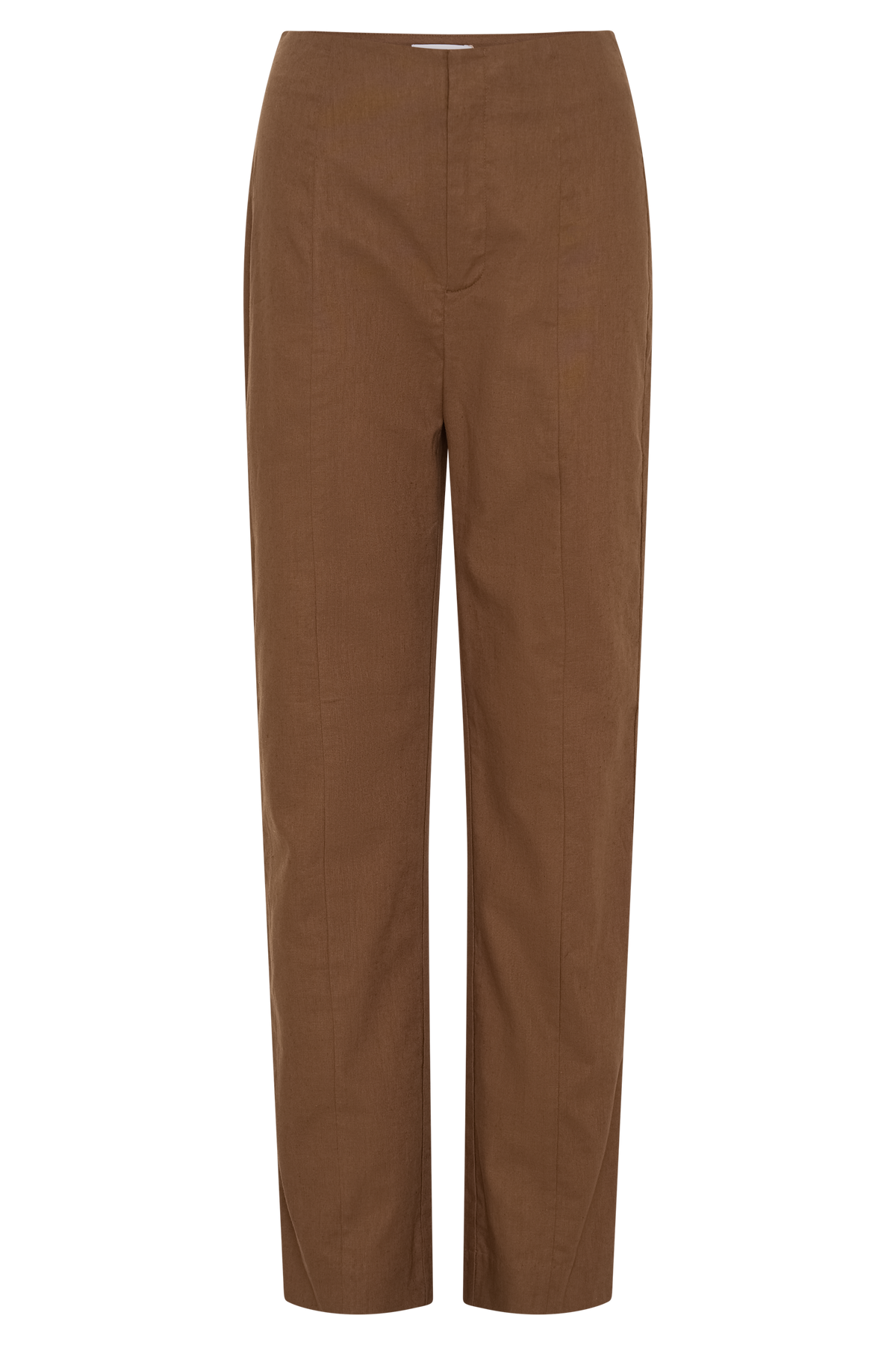 Dora Linen Straight Leg Pant - Cacao Brown