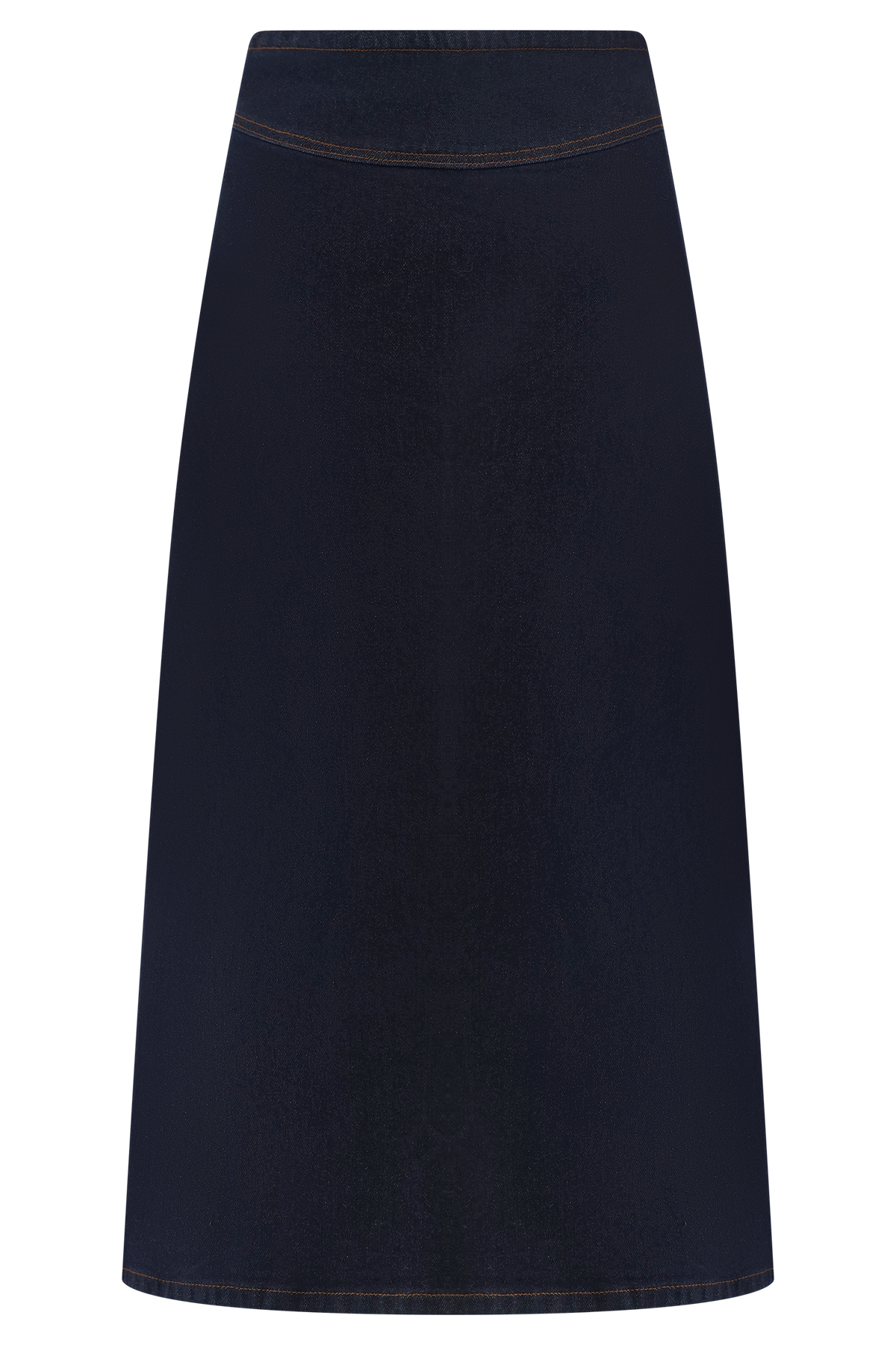Cecilia Denim A-Line Midi Skirt - Indigo Blue