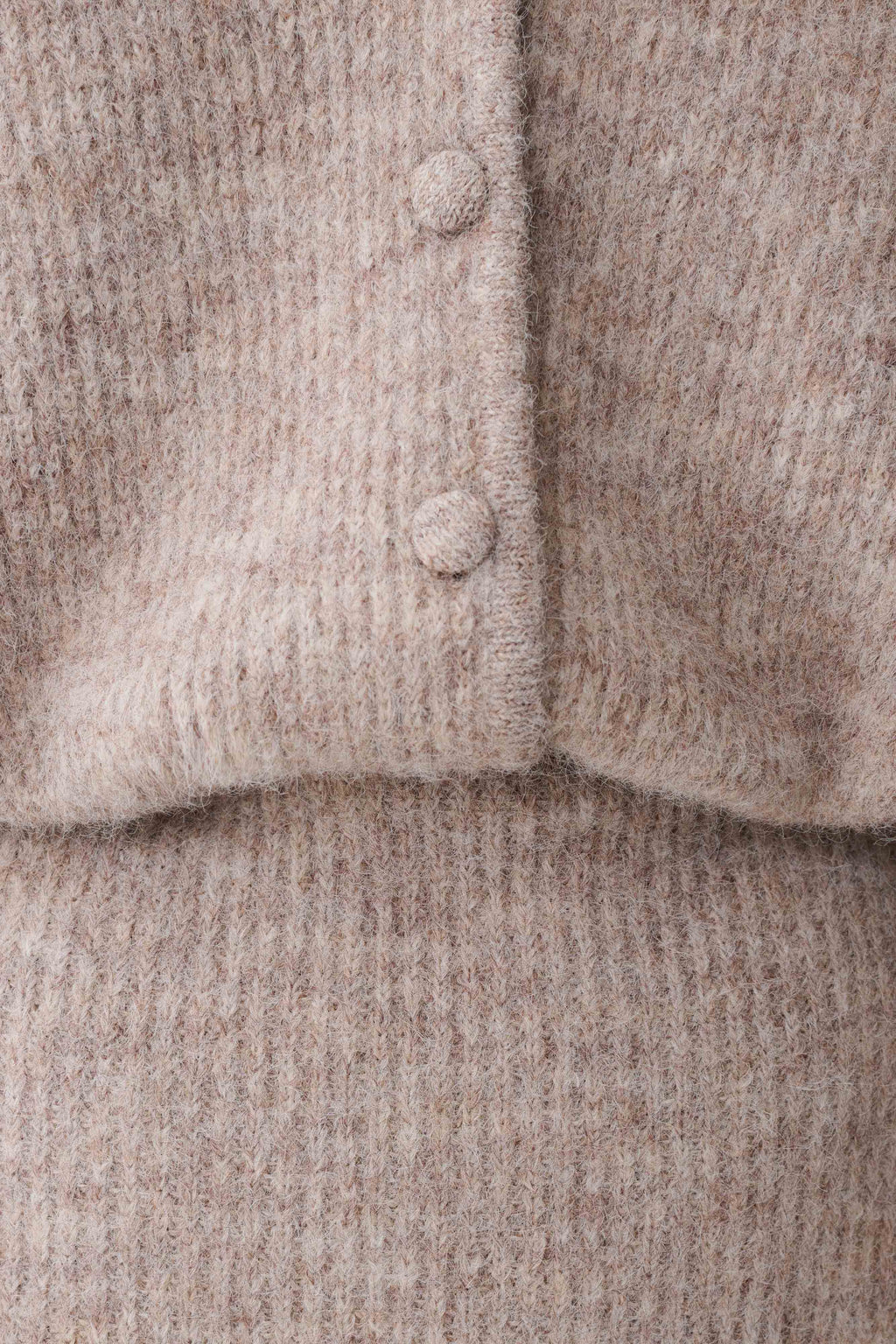 Simoney Long Sleeve Midi Knit Dress - Oat Marle