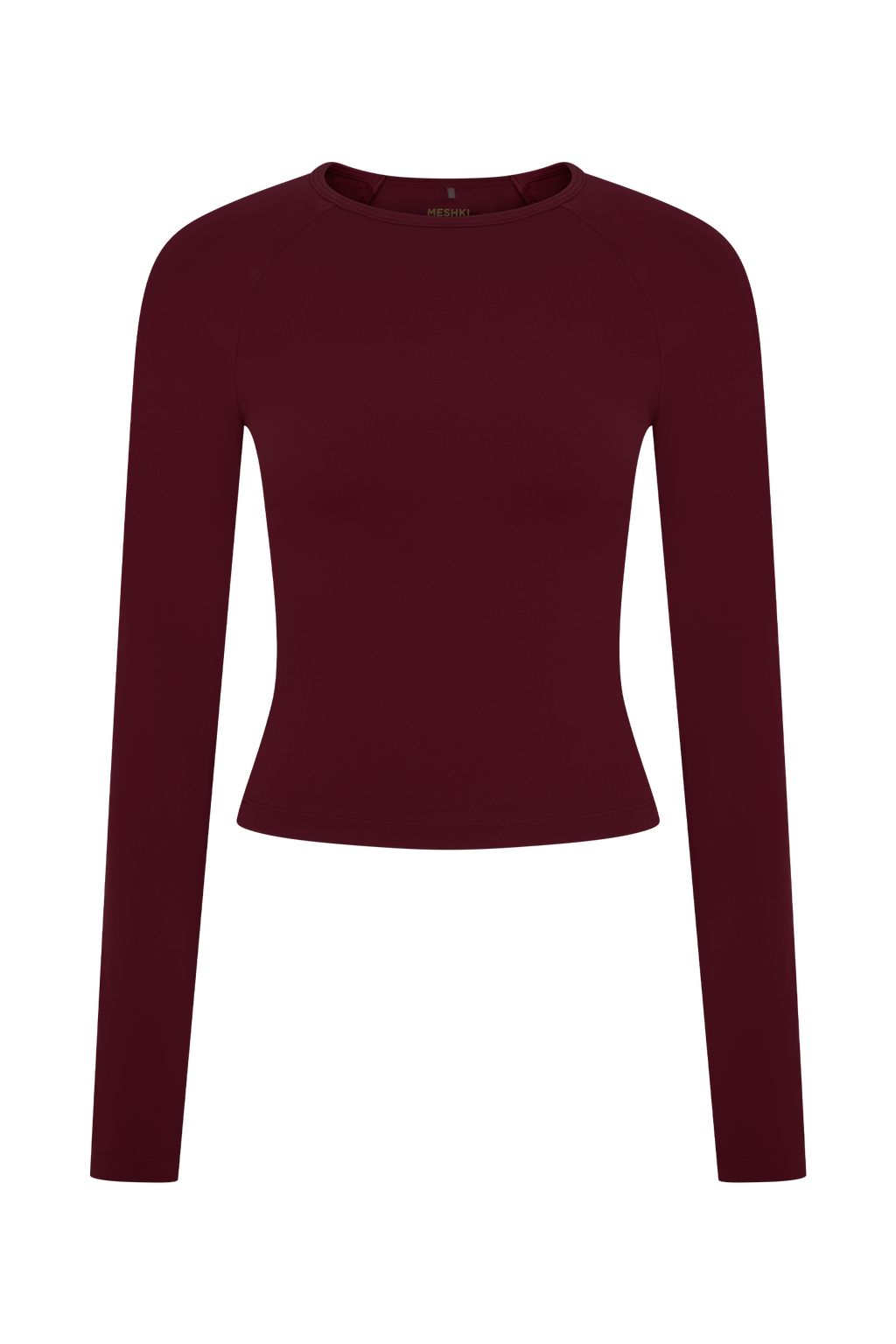 Eliana Long Sleeve Active Top - Burgundy