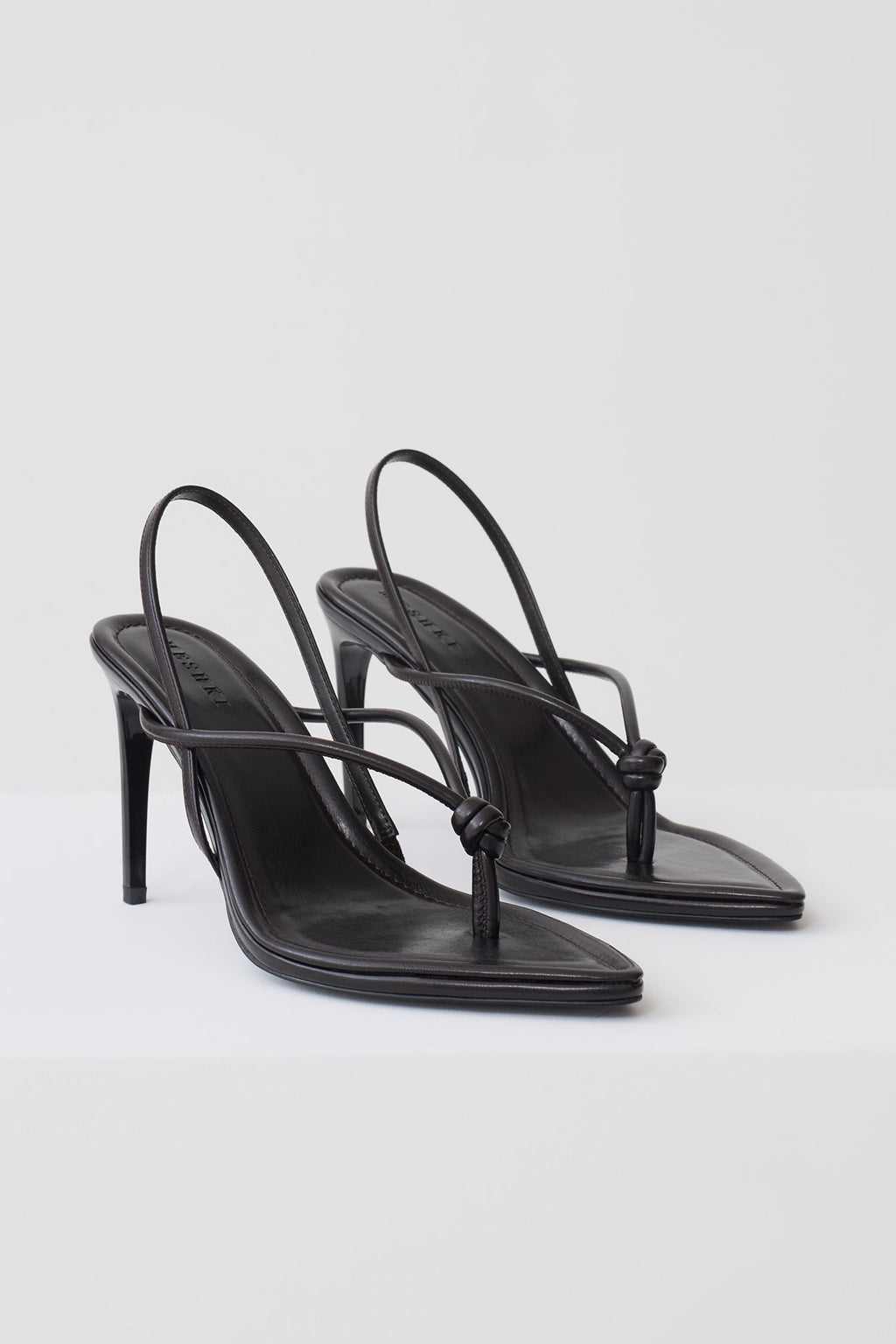 Nikkie Knot Sling Back Heel - Chocolate