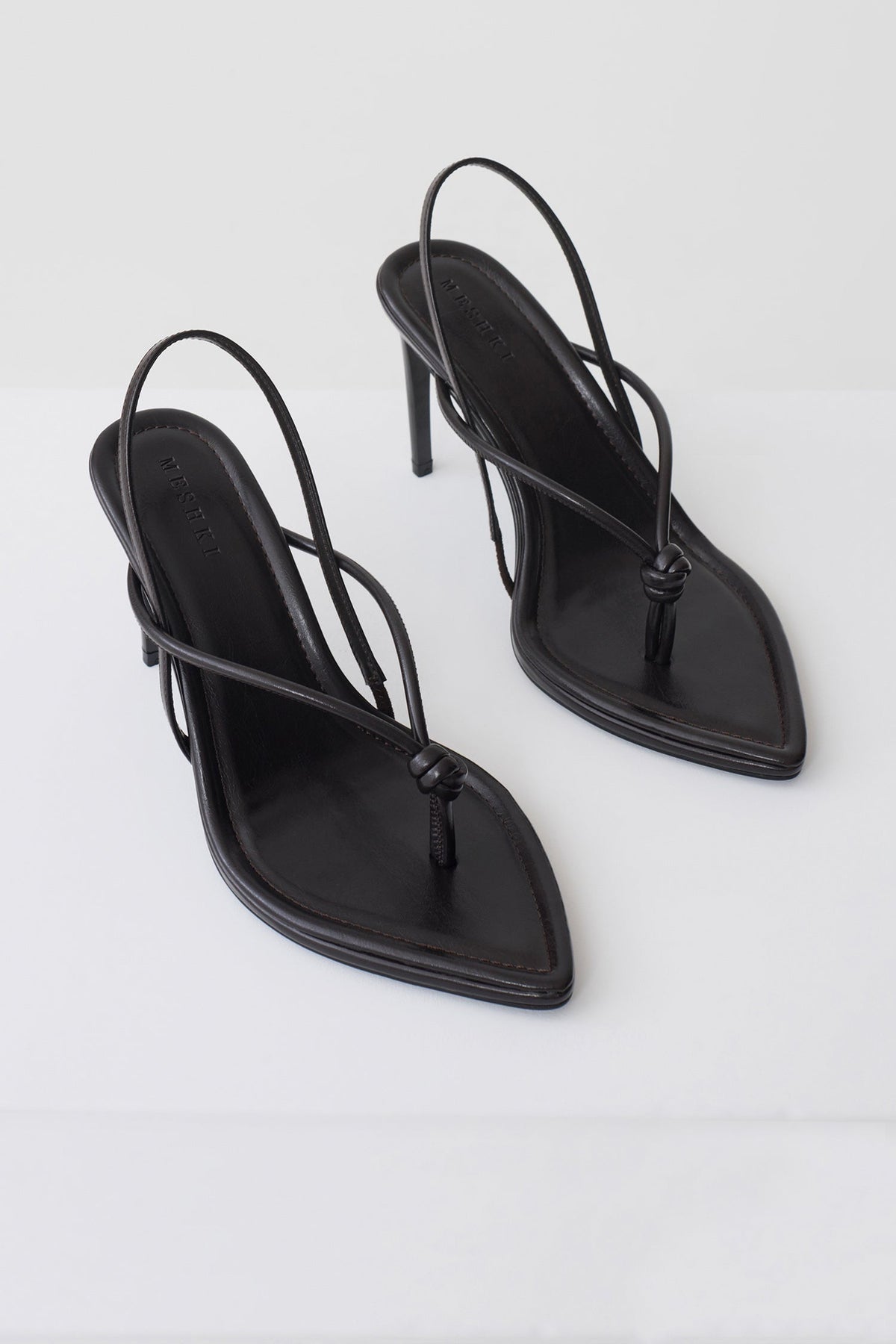 Nikkie Knot Sling Back Heel - Chocolate