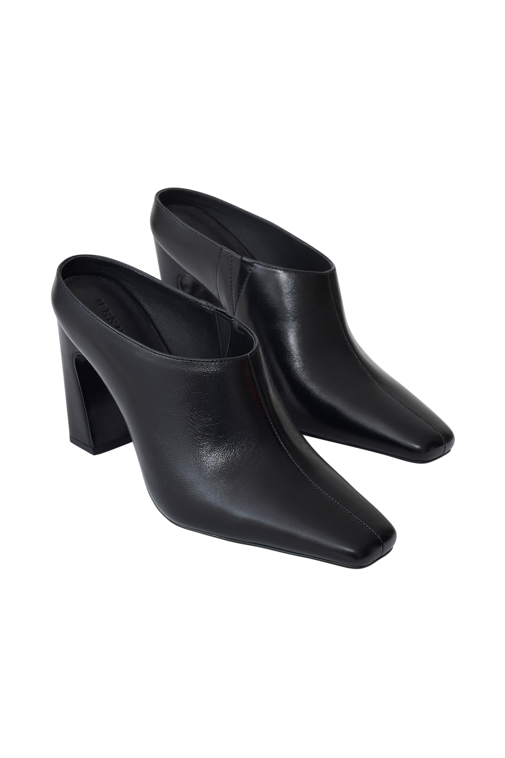 Conne Pointed Mule Wedge - Black