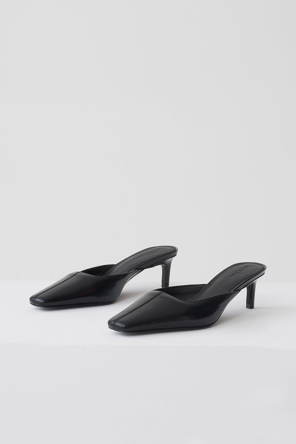 Stevie Pointed Square Toe Mule - Black
