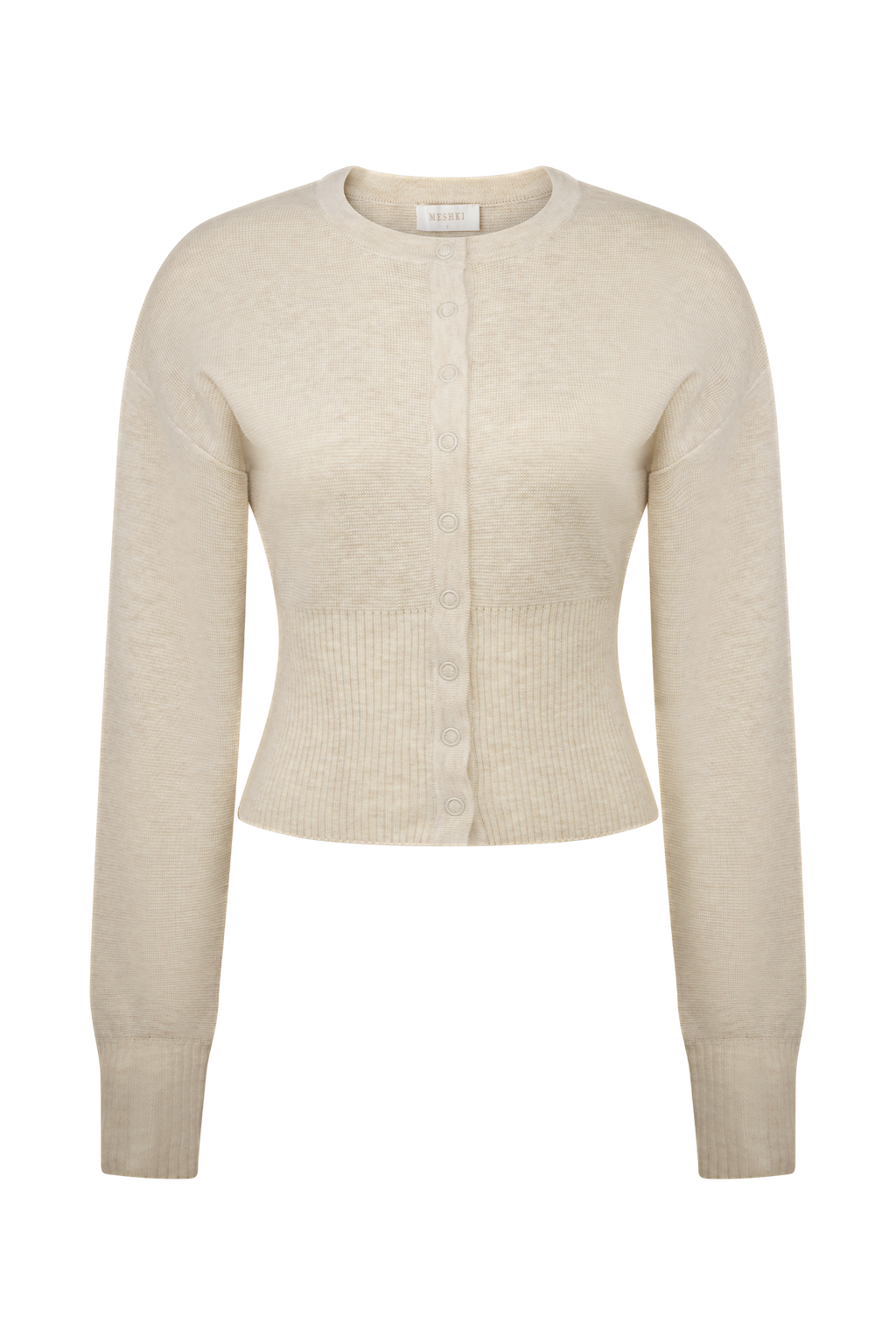 Ferne Button Up Knit Cardigan - Oat Marle