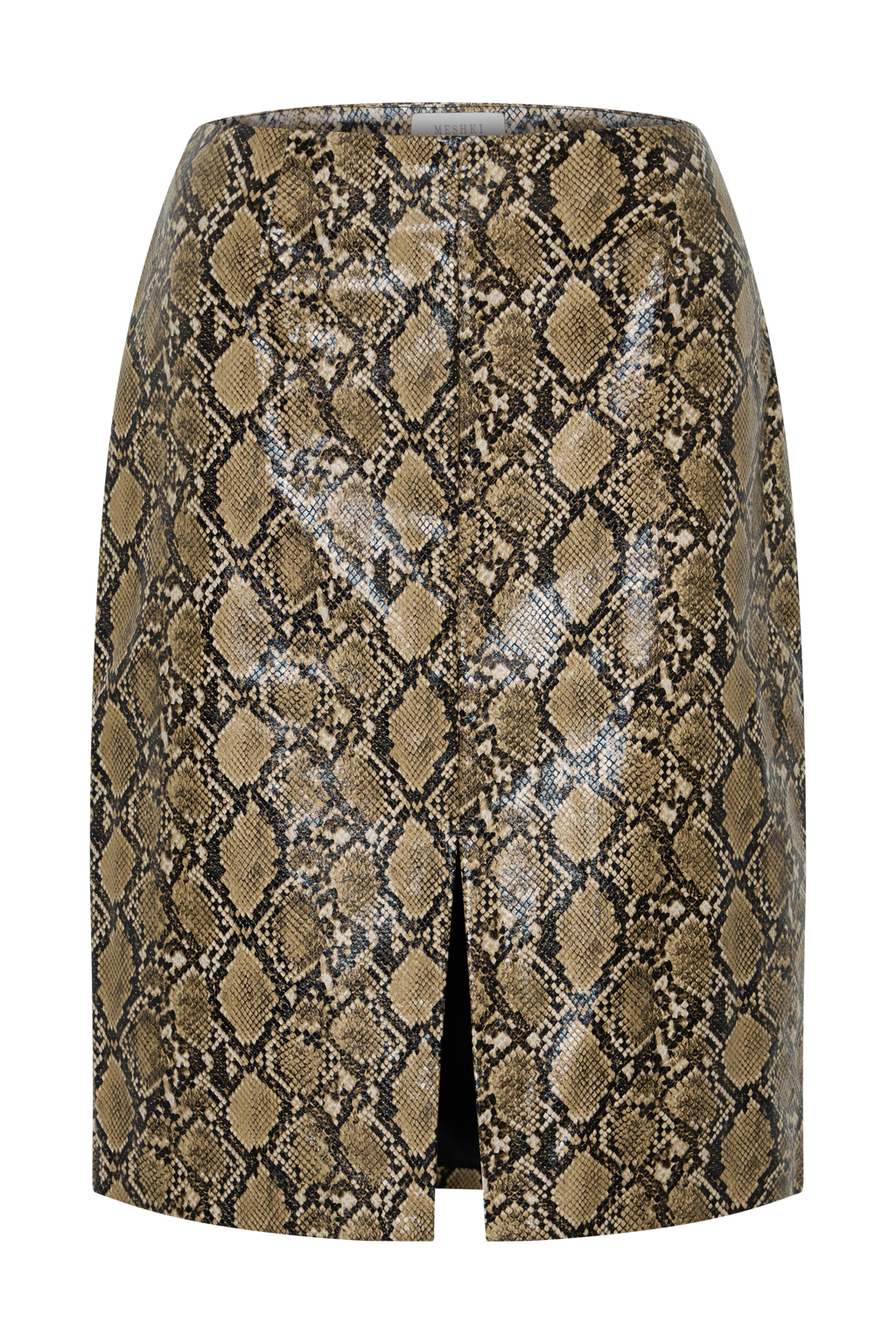 Alexis Faux Leather Midi Skirt - Snake Print