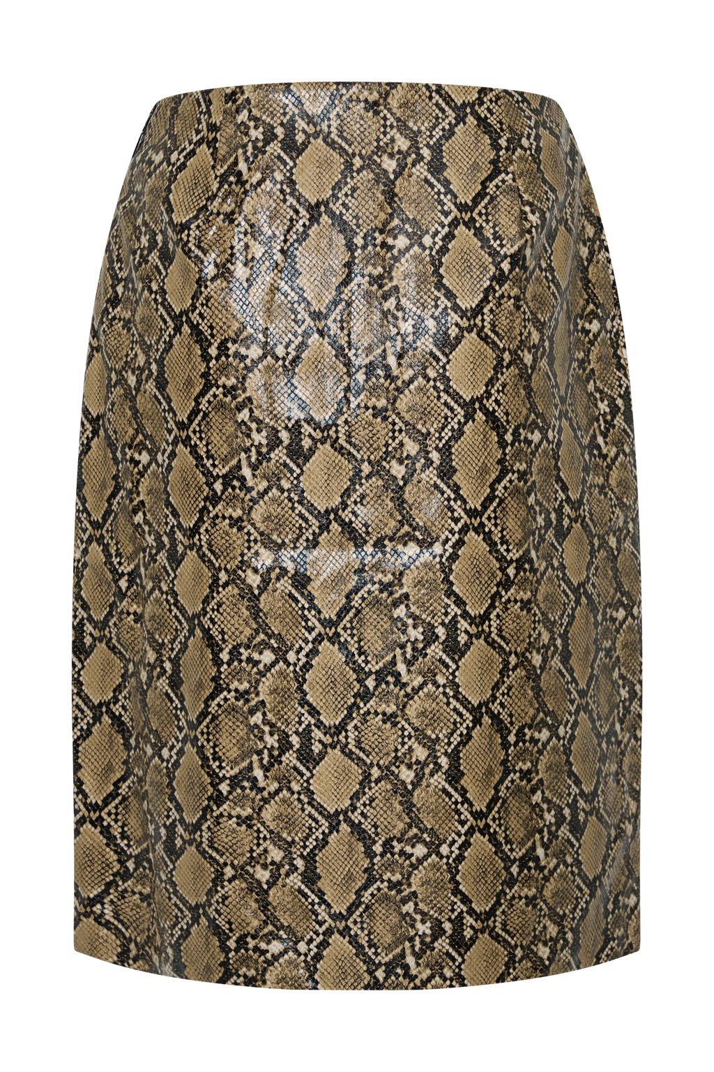 Alexis Faux Leather Midi Skirt - Snake Print