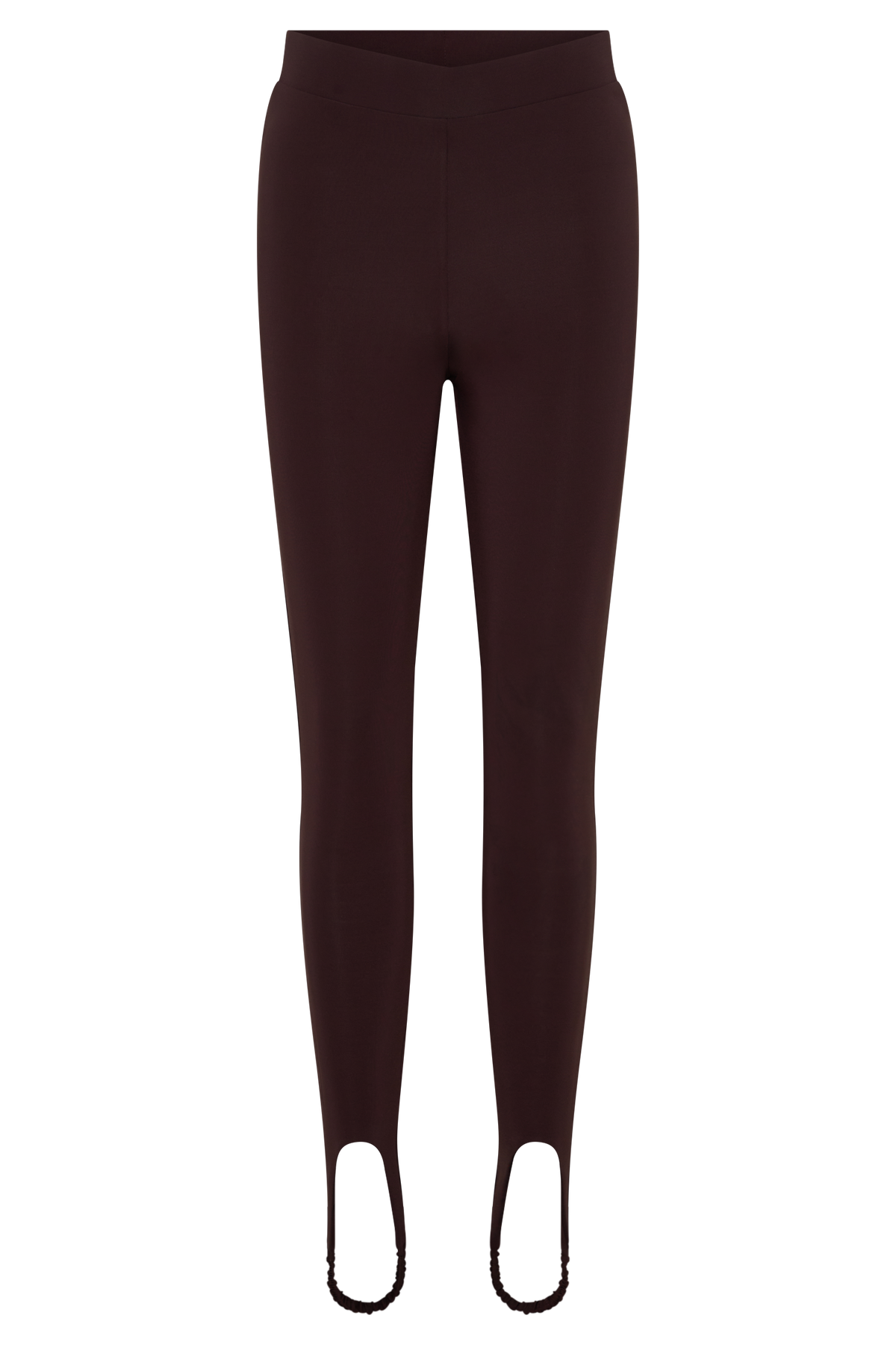 Almira Jersey Stirrup Leggings - Chocolate