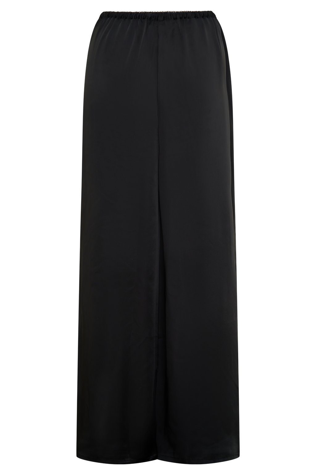 Alysa Satin Straight Pants - Black
