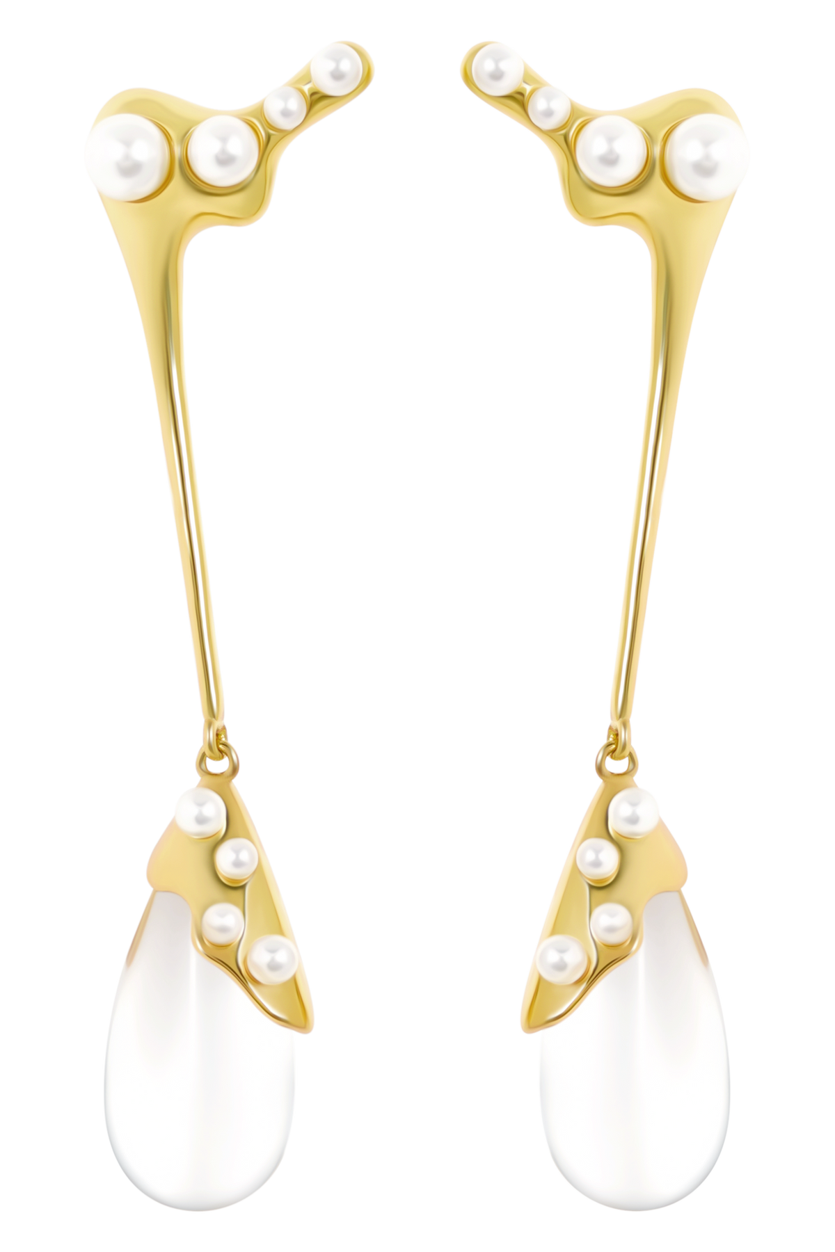 Adelaide Pearl Drop Earrings - Gold