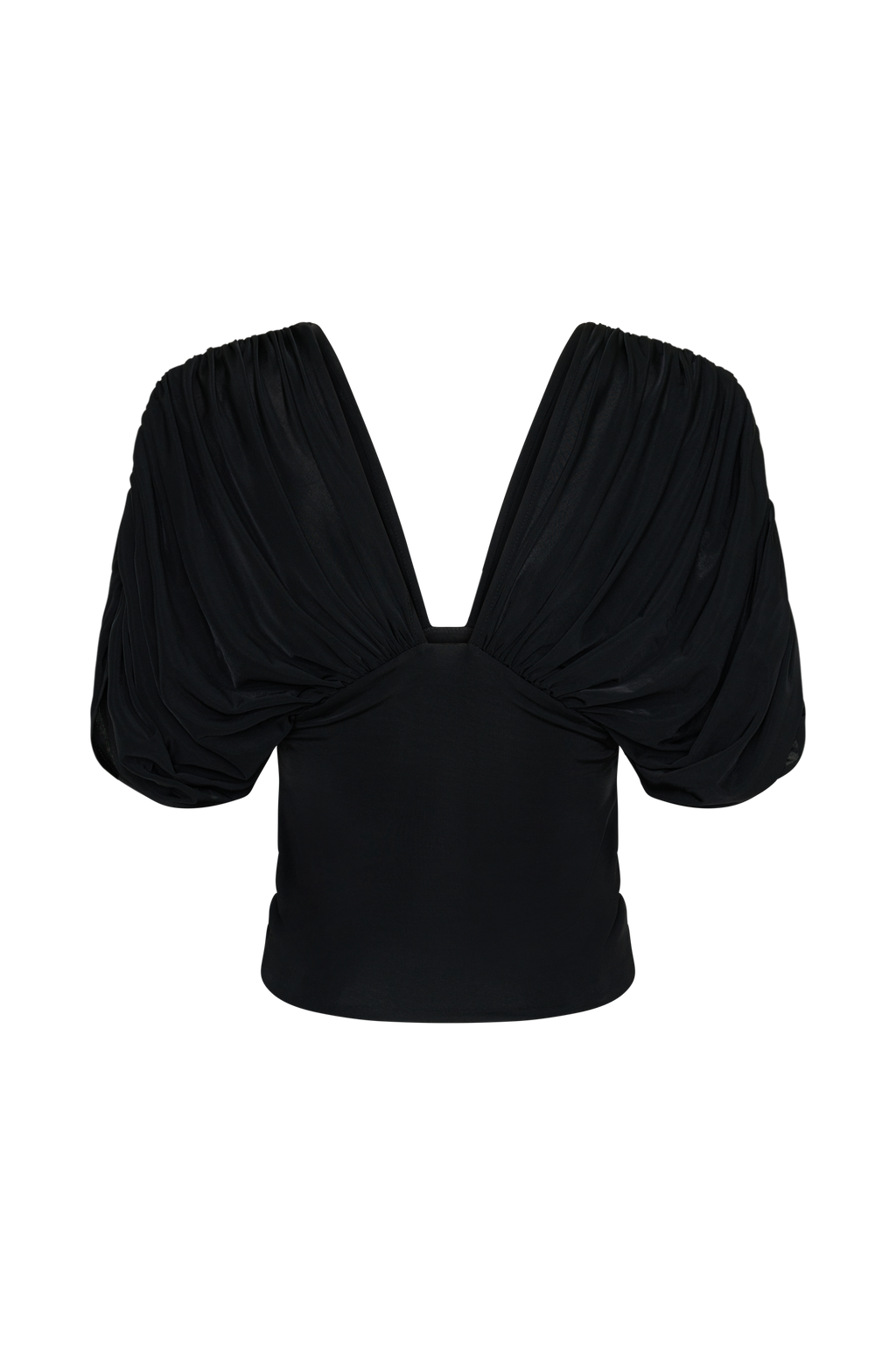 Aerin Gathered Bodice Top - Black