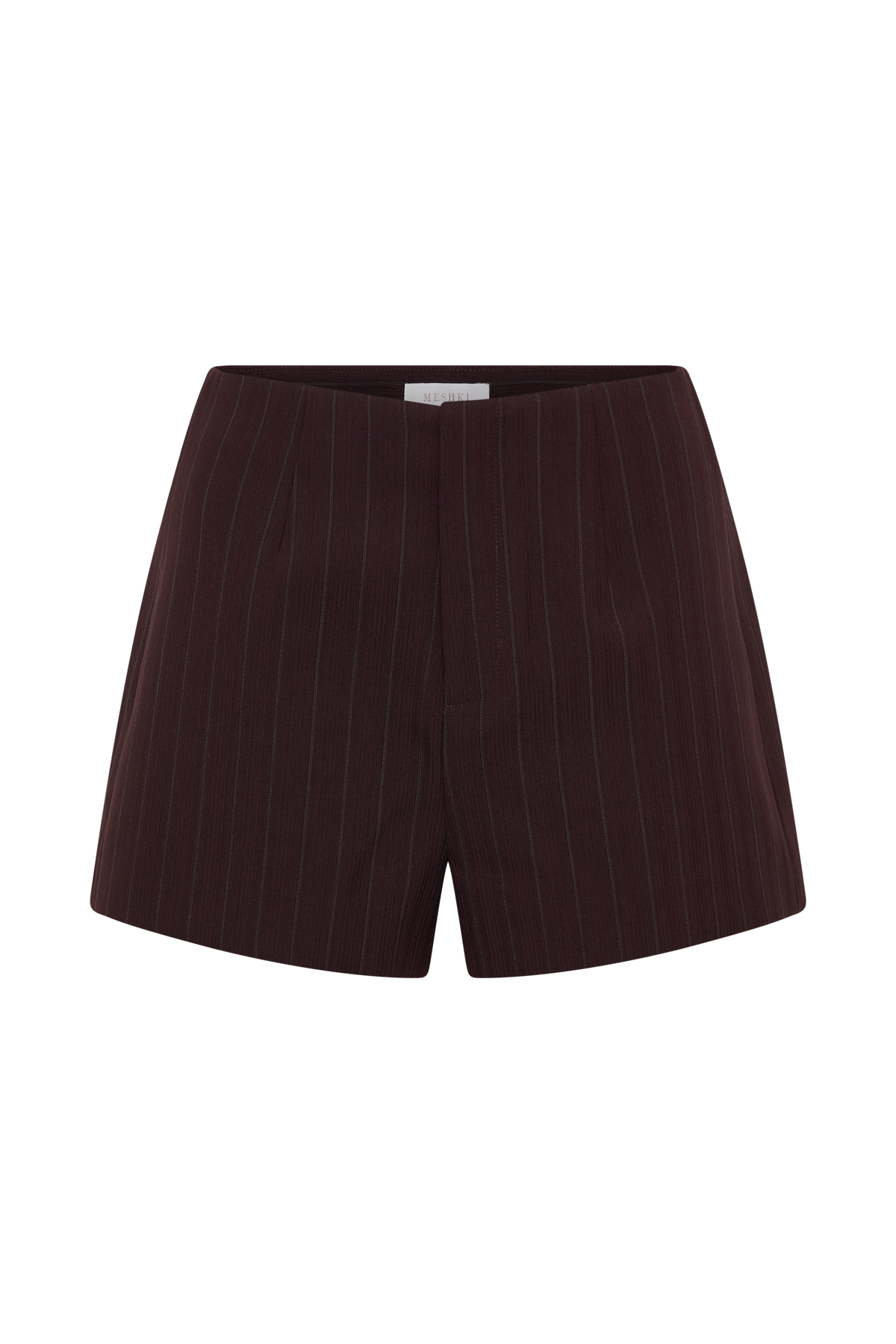 Agatha Suiting Shorts - Plum Pinstripe