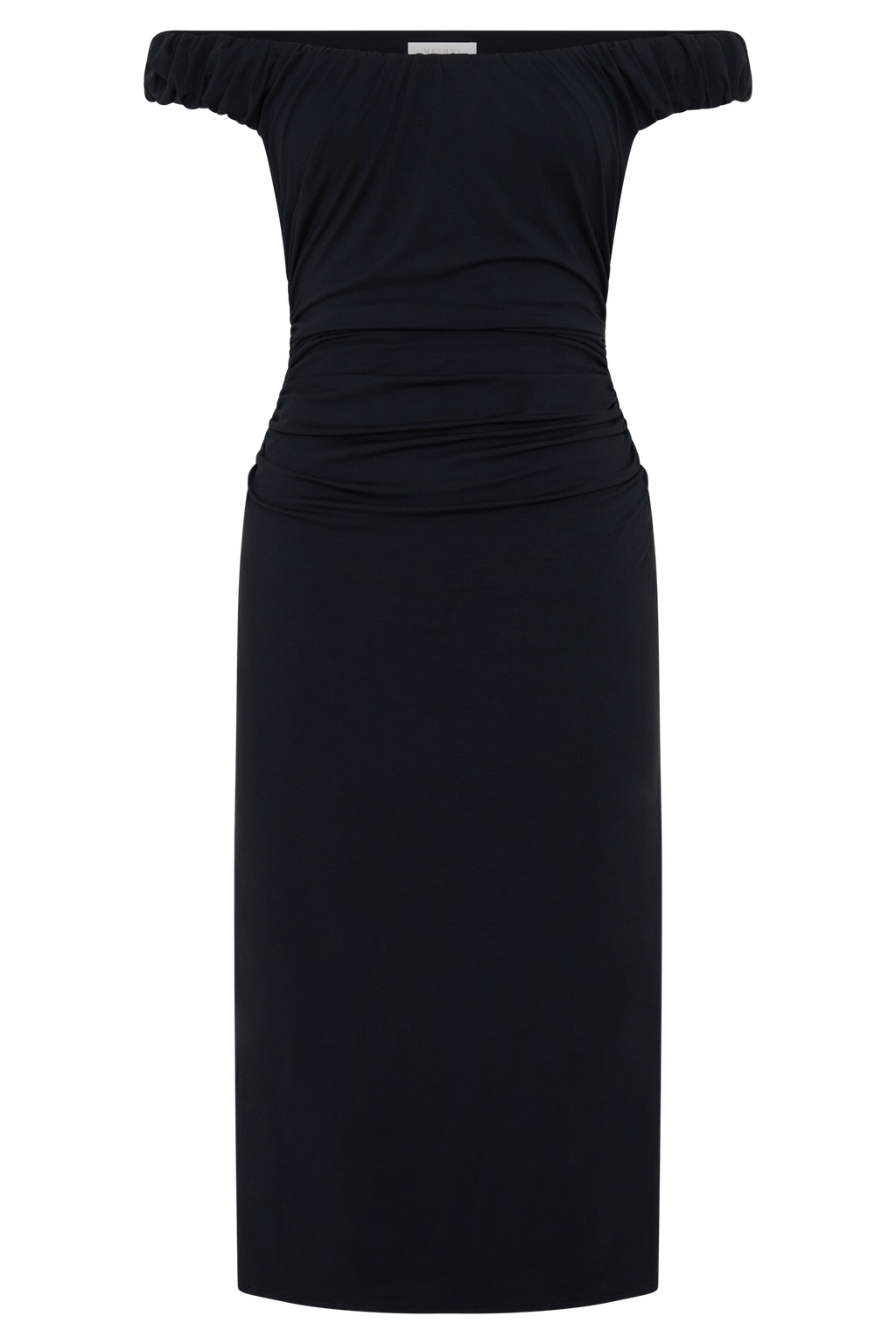 Alize Cupro Knee Length Dress - Black