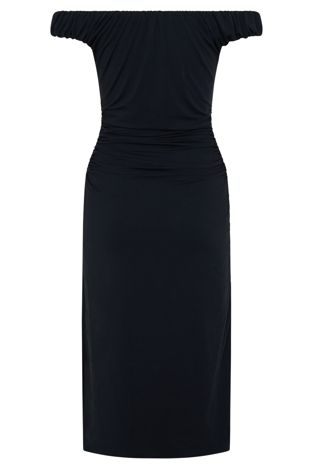 Alize Cupro Knee Length Dress - Black