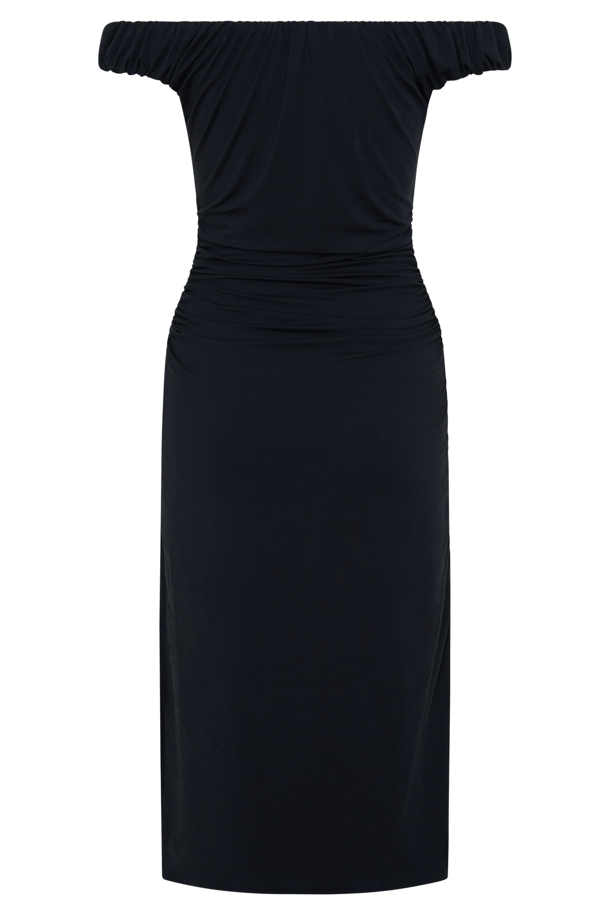 Alize Cupro Knee Length Dress - Black