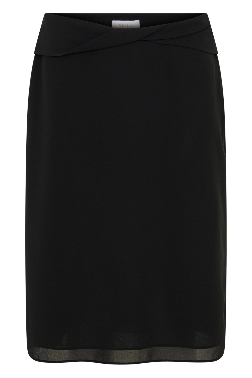 Amelia Chiffon Midi Skirt - Black