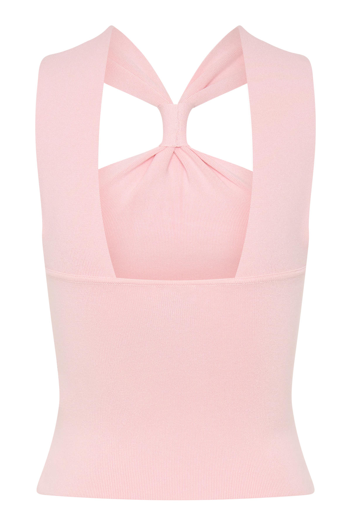Angelika Twist Front Knit Top - Baby Pink