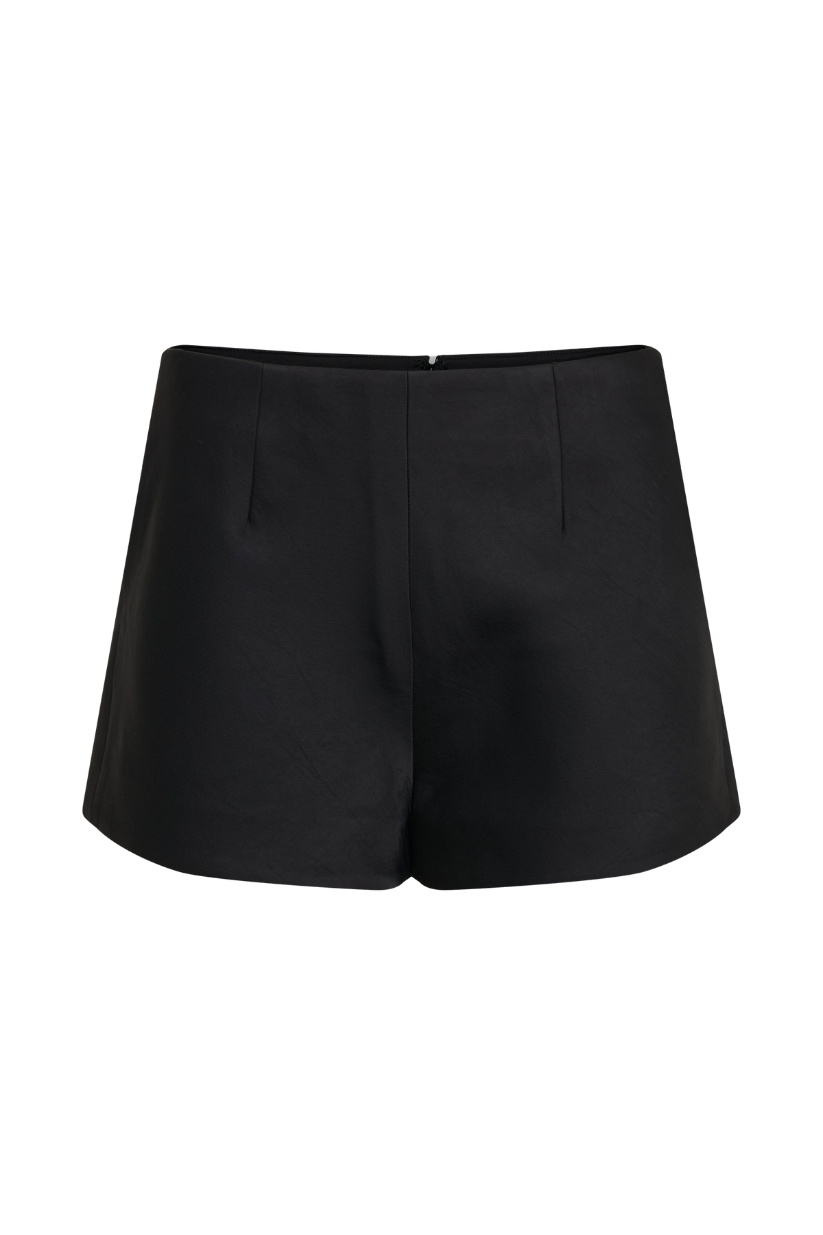 Anne Satin Mini Short - Black