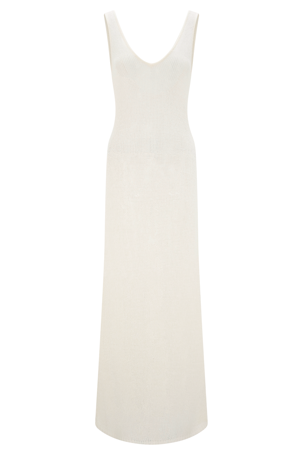 Ari Tape Yarn Knit Maxi Dress - White