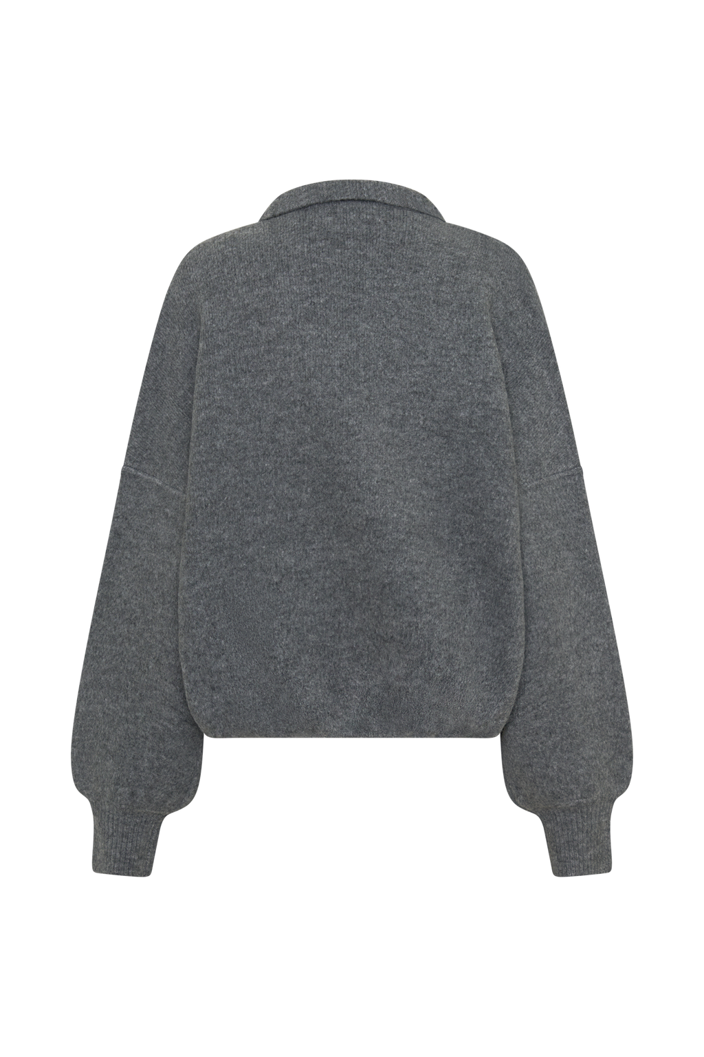 Brittany Blouson Knit Cardigan - Charcoal
