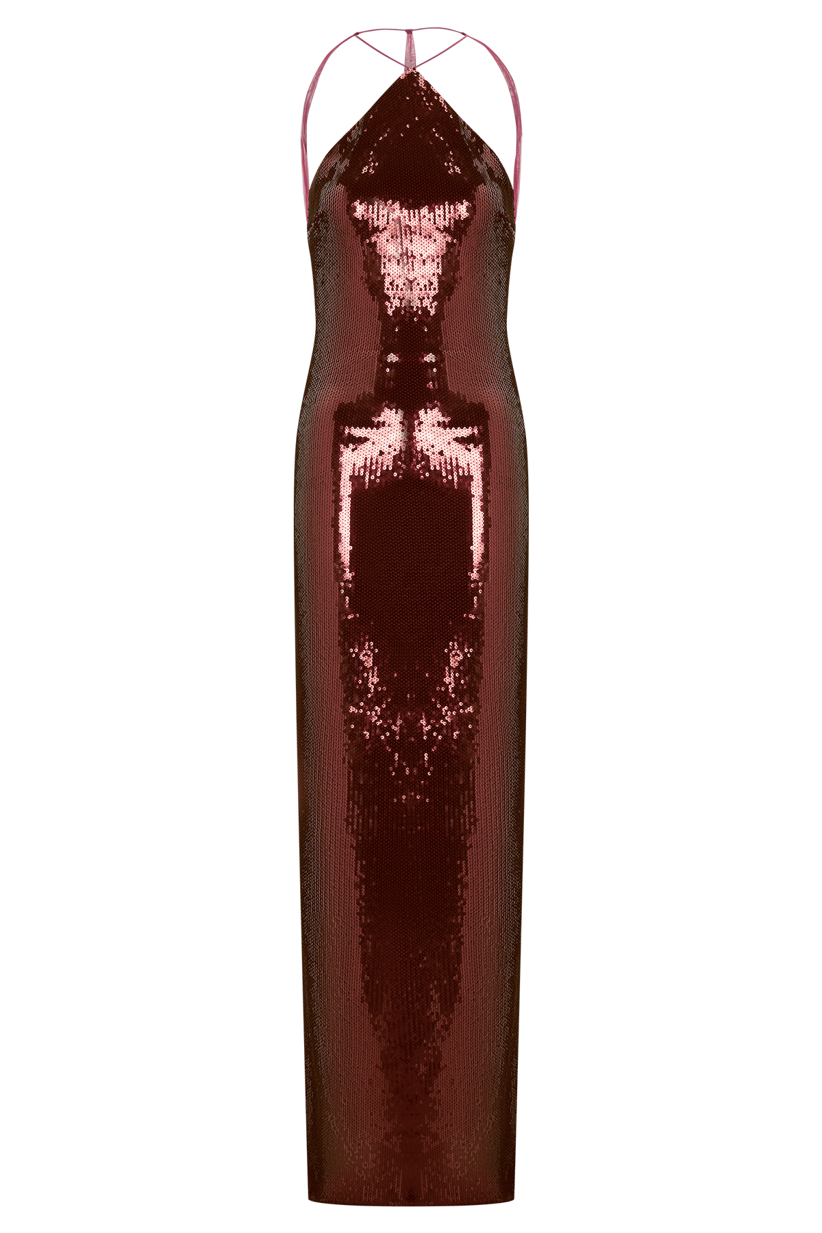 Baldwin Sequin Cut Out Maxi Dress - Mahogany